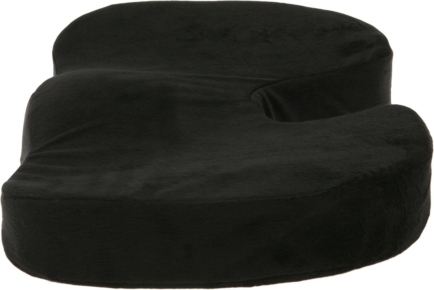 Deluxe Comfort Coccyx Orthopedic Memory Foam – Tailbone Support – Great for Car or Office – Seat Cushion, Black
