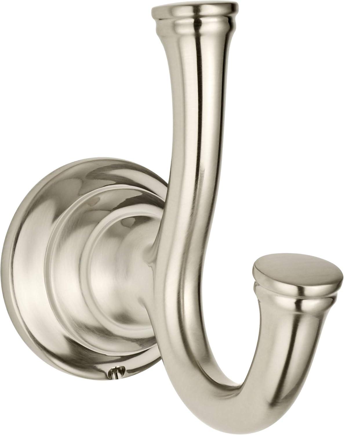 Delancey Brushed Nickel Double Robe Hook