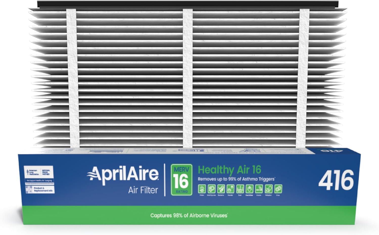 Aprilaire 416 MERV 16 Whole Home Air Purifier Filter Pack