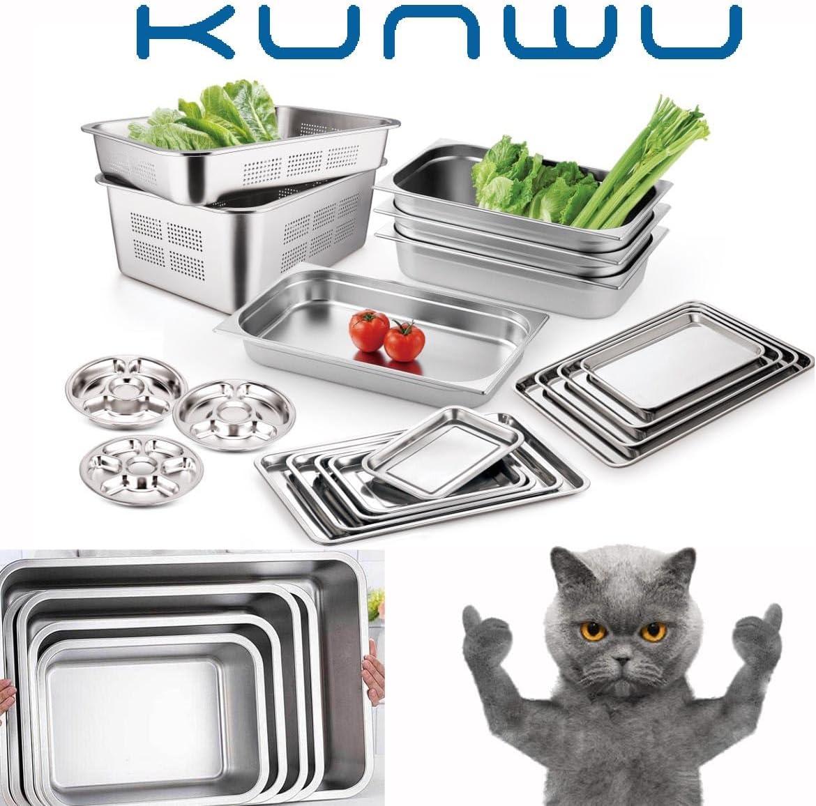 KUNWU Stainless Steel Semi-closed Cat Litter Box 24"x 16"x 12" with Enclosure Lid, Scoop and Step, Easy Clean, Never Absorbs Odor