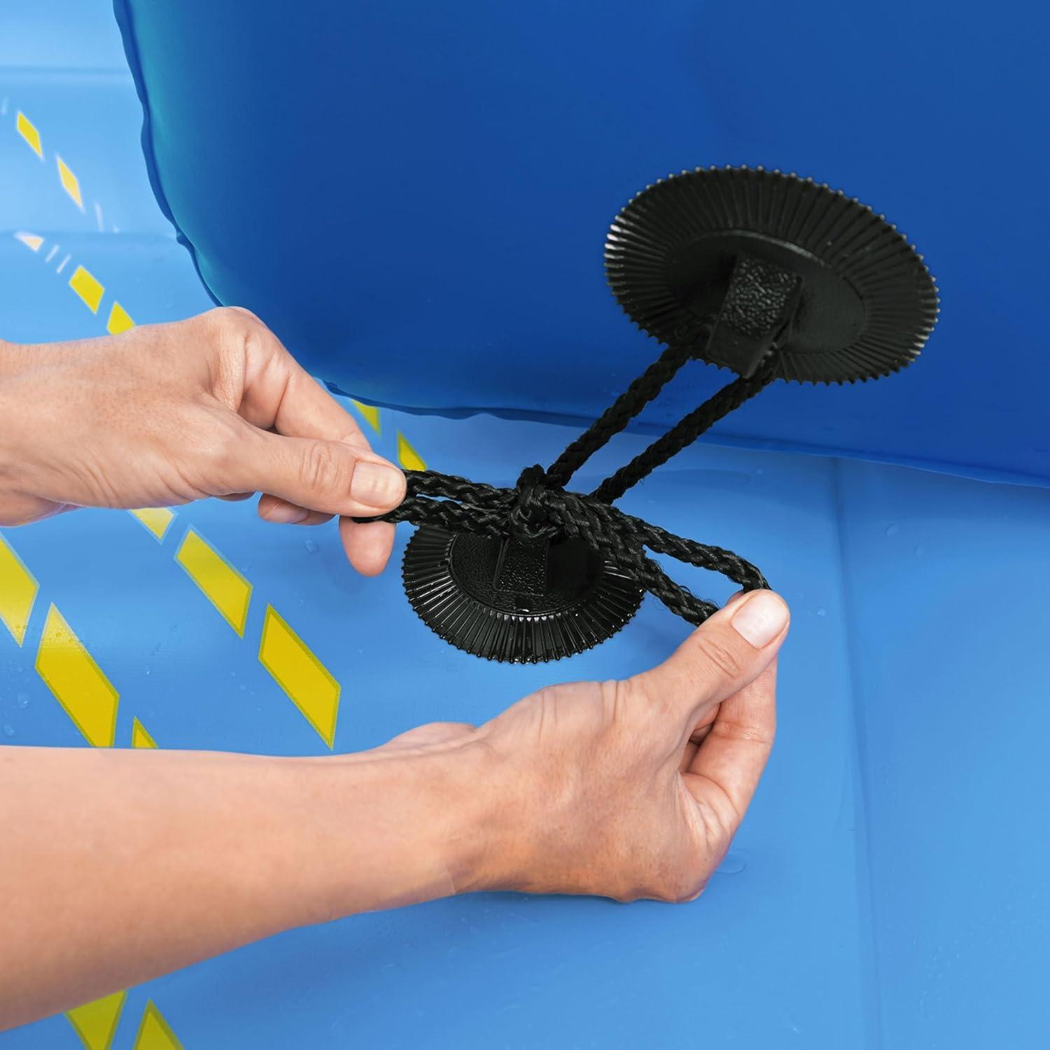 Bestway Hydro Force Detachable Summer Slide 5 Person Inflatable Activity Island with Cup Holders and Heavy Duty Handles for Easy Transport, Blue