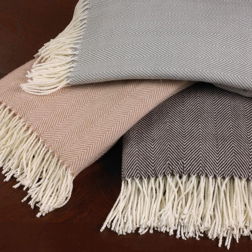 Saro Sevan Collection Hand Woven Throw Blanket