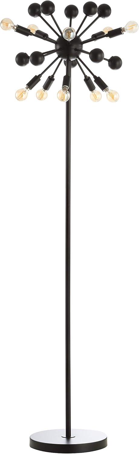 Orbit 10-Light 63" Modern Sputnik Metal LED Floor Lamp, Black