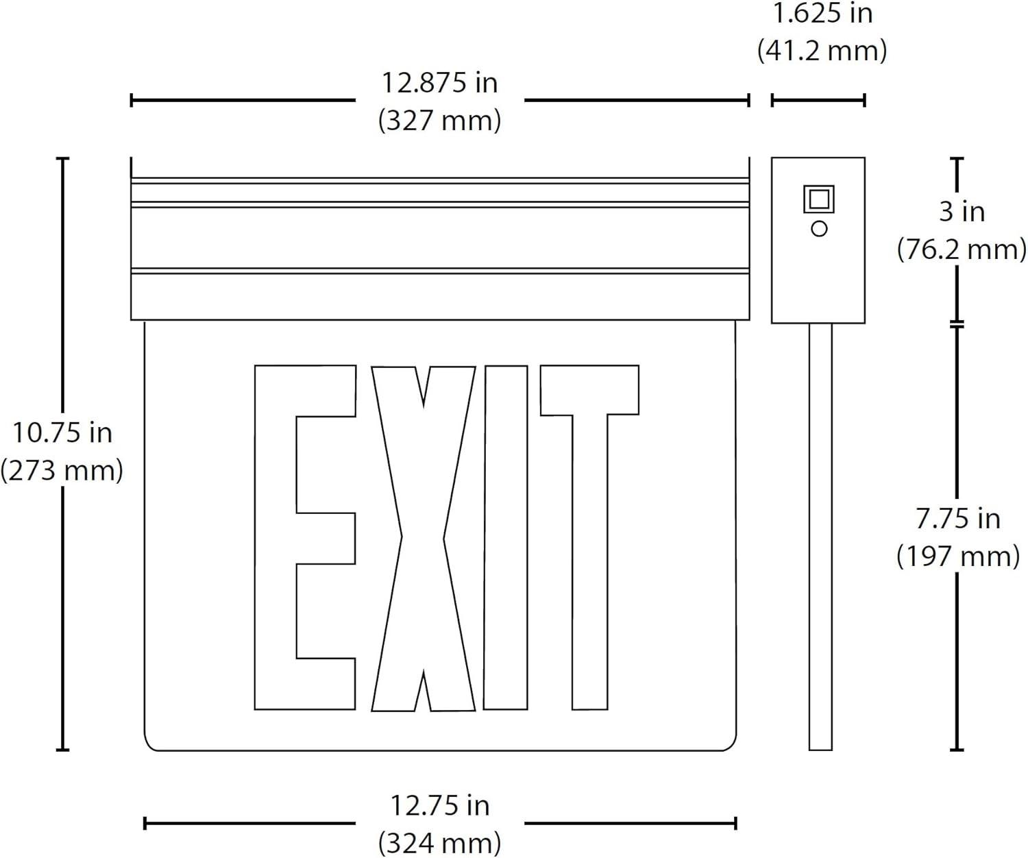 NICOR Lighting Aluminum Edge Lit LED Exit Sign