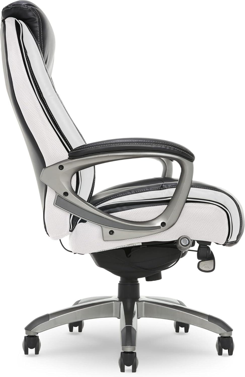 Serta Lautner Executive Office Chair, SmartLayers and ComfortCoils Technology, Adjustable Lumbar