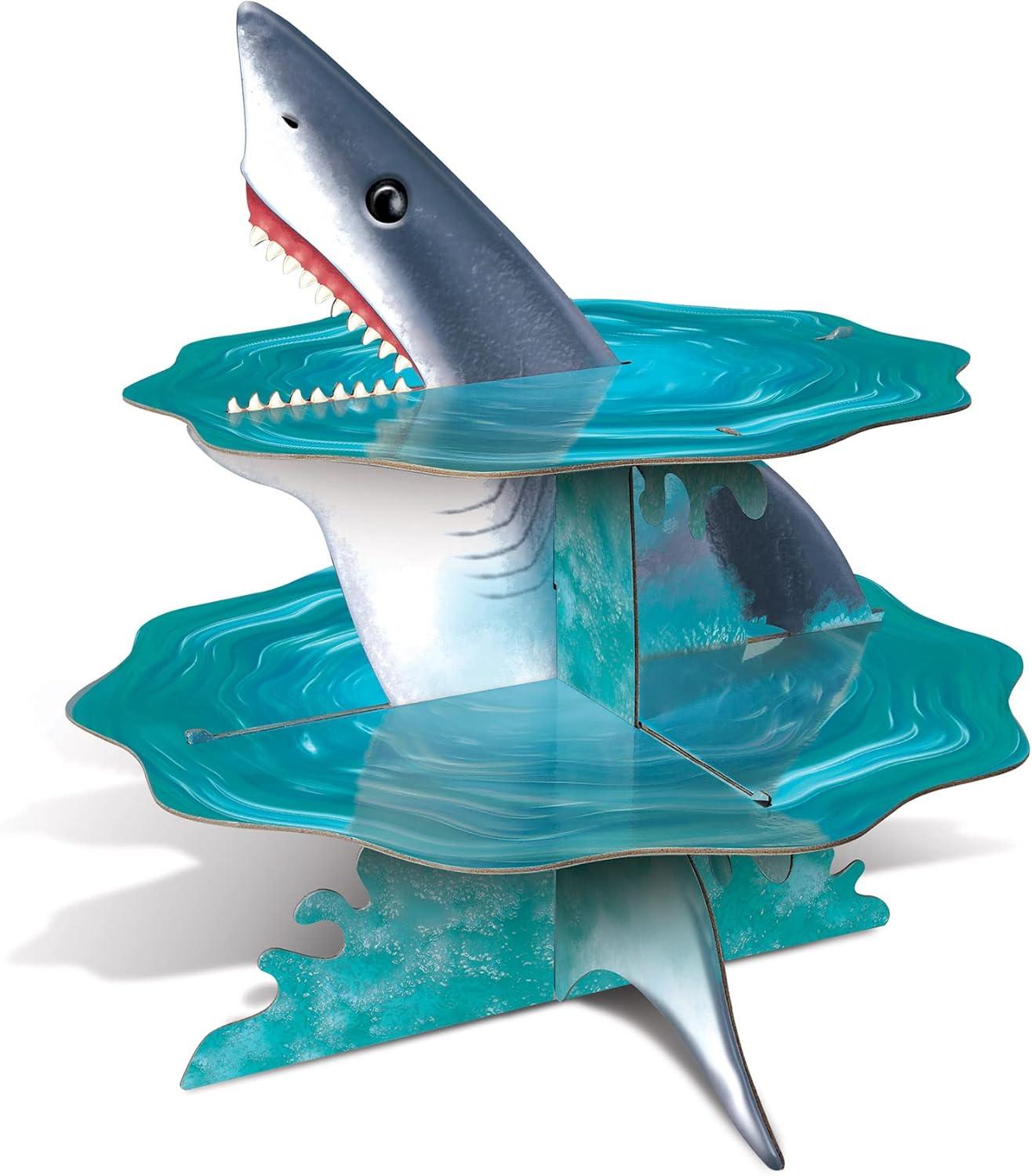 Beistle Shark Cupcake Stand, 14", (1/Pkg) Multicolored