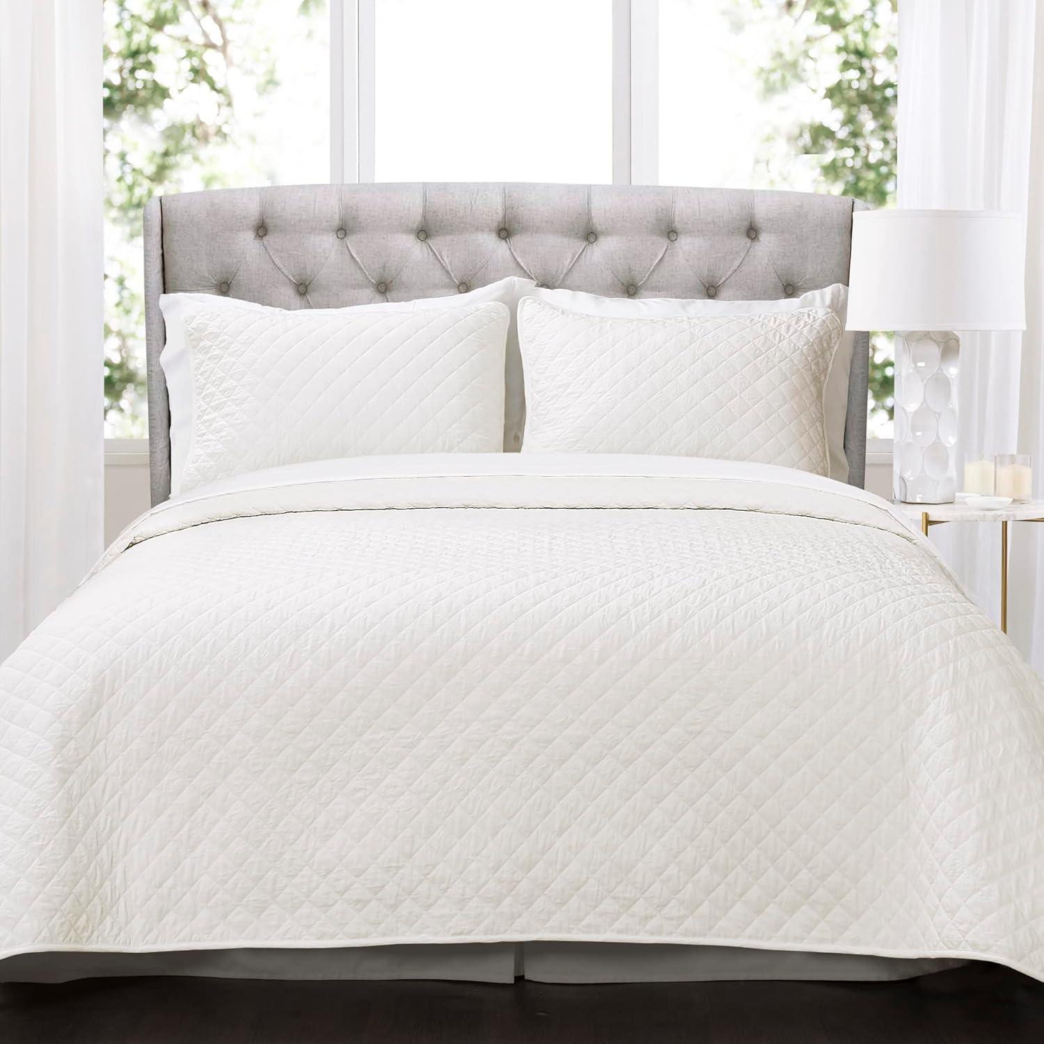 Lush Decor Ava Diamond Standard Cotton Modern & Contemporary Quilt Set