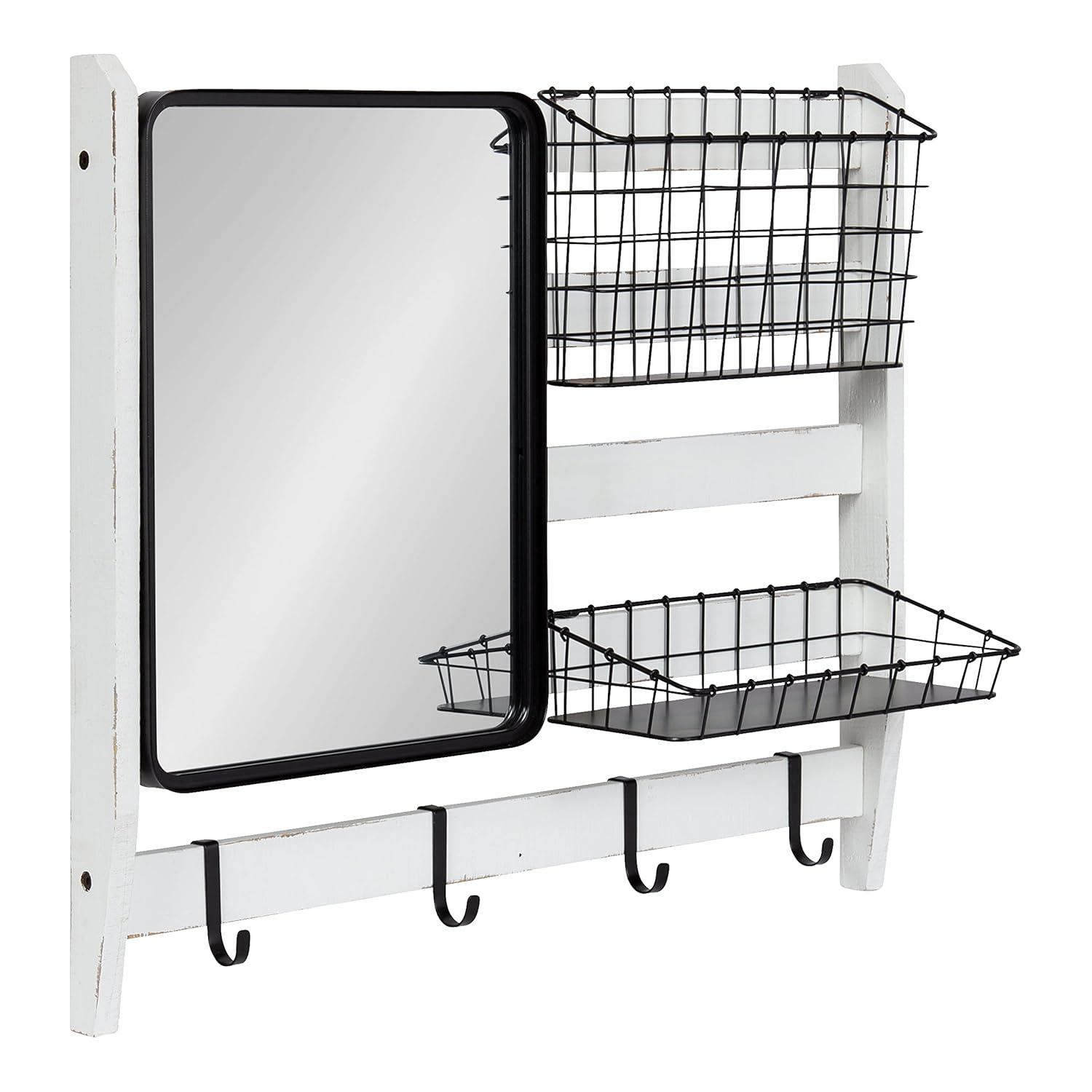 Kate and Laurel Tanner Metal Wall Organizer with Key Hooks