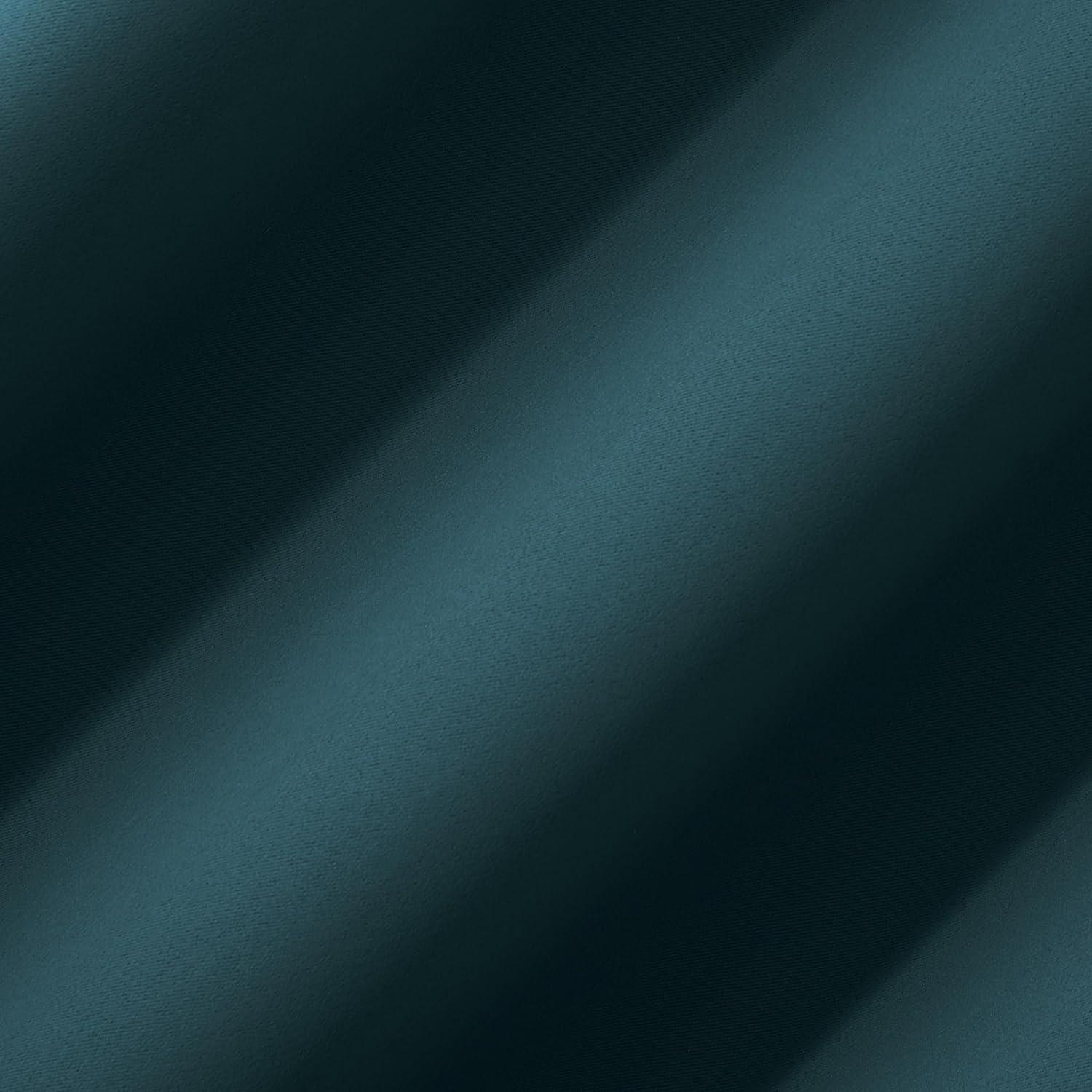 Sun Zero Nolan 1-Piece Energy Saving Blackout Grommet Curtain Panel, 40"x95", Teal