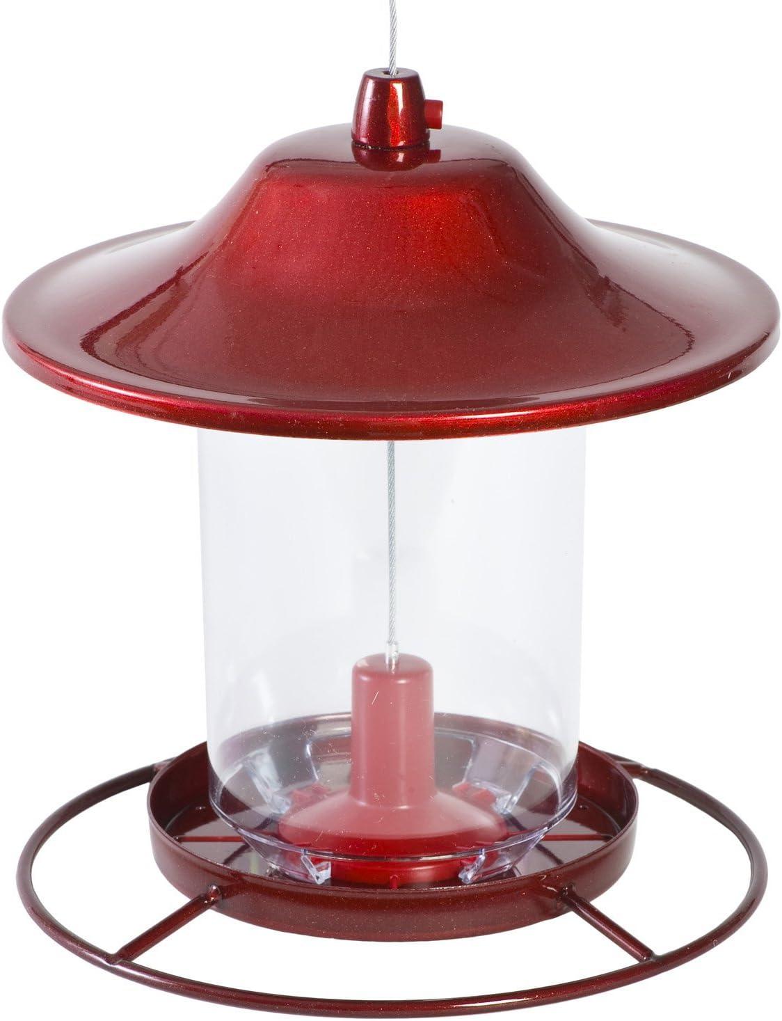 Perky-Pet Wild Bird 2 lb Metal/Plastic Panorama Bird Feeder 1 ports Model No 312R (Case of 2)