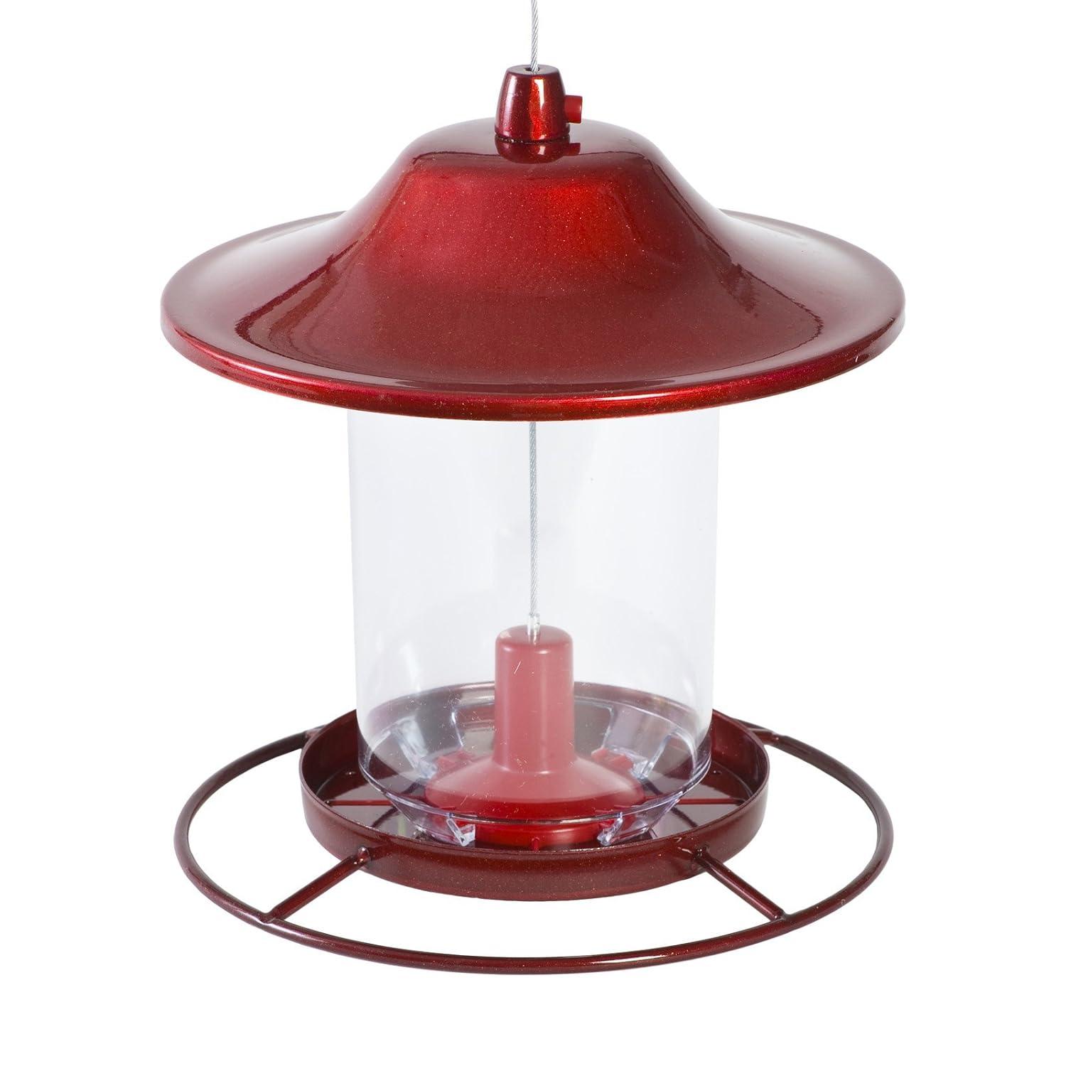 Perky-Pet Wild Bird 2 lb Metal/Plastic Panorama Bird Feeder 1 ports Model No 312R (Case of 2)