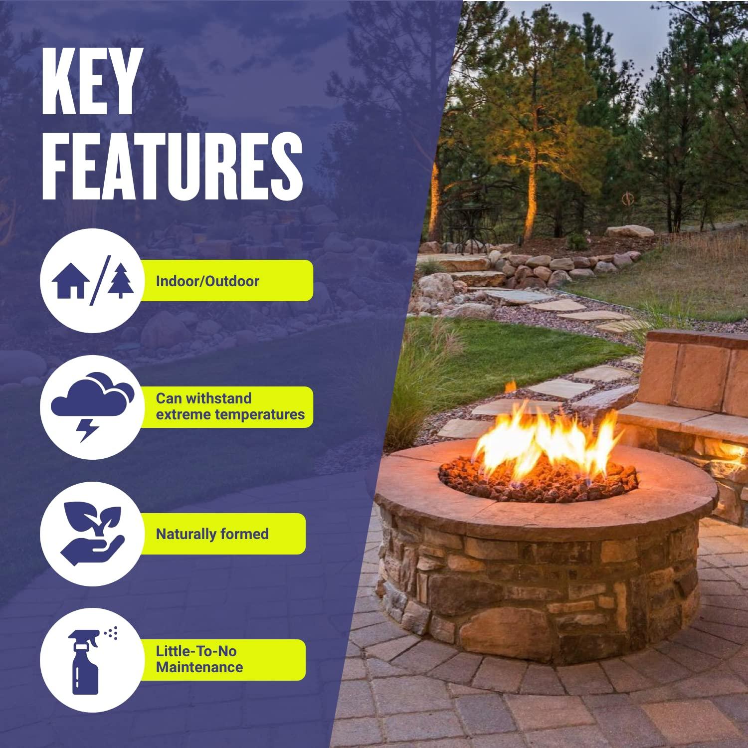 American Fireglass Lava Rock - 10 lbs.