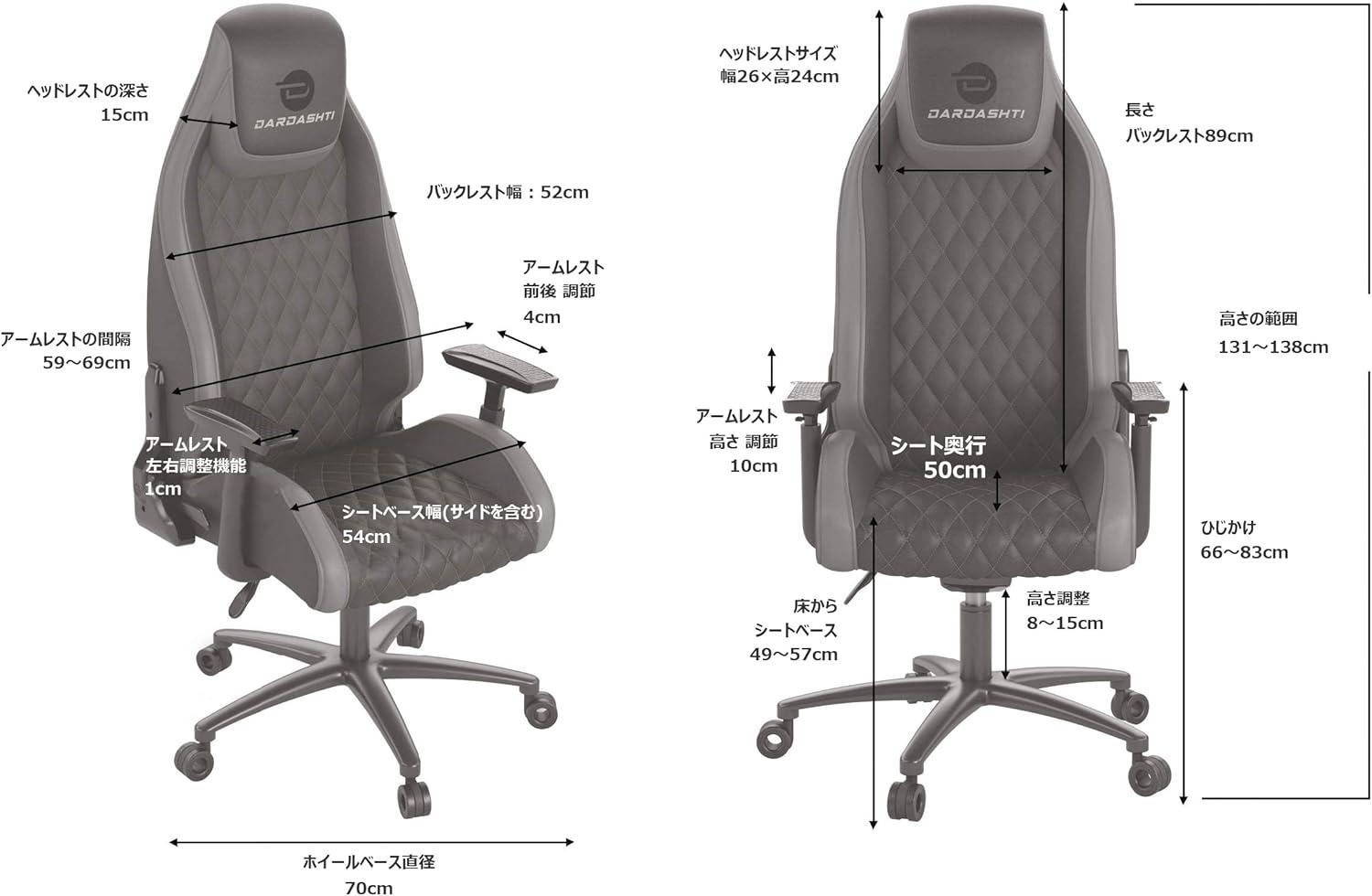 Dardashti Ergonomic Gaming Chair - Atlantic