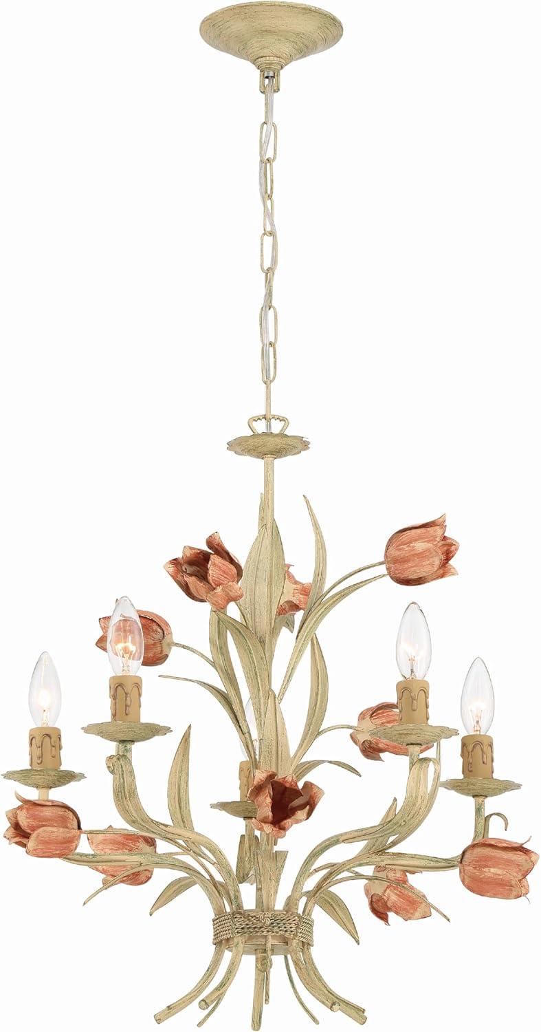 Crystorama Lighting Southport 5 - Light Chandelier in Wet White