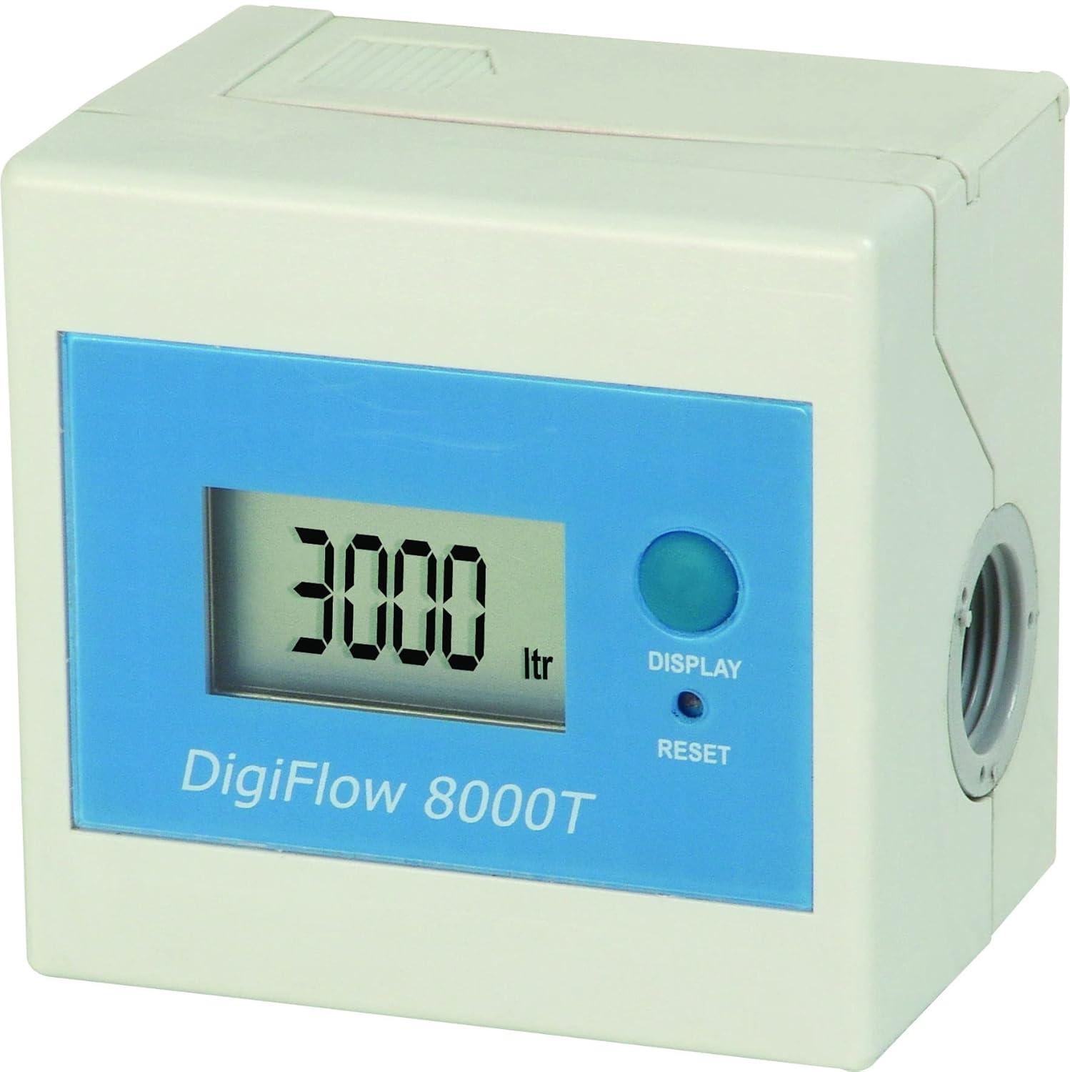 IDENTER Filter Monitor Flowmeter Digital LCD Display Water Liquid Control Flow Sensor 3/8" NPT Liter/Gallon Counting Down