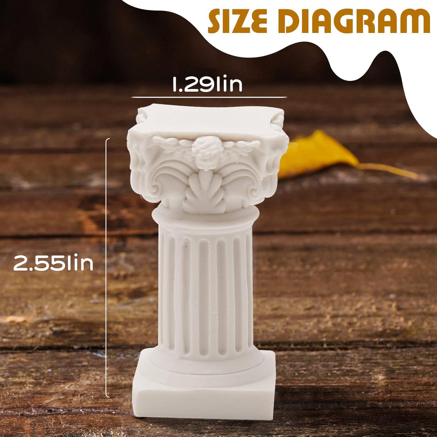 5Pcs Roman Pillar Statues Resin Pedestal Stand Roman Pillar Greek Column Statues