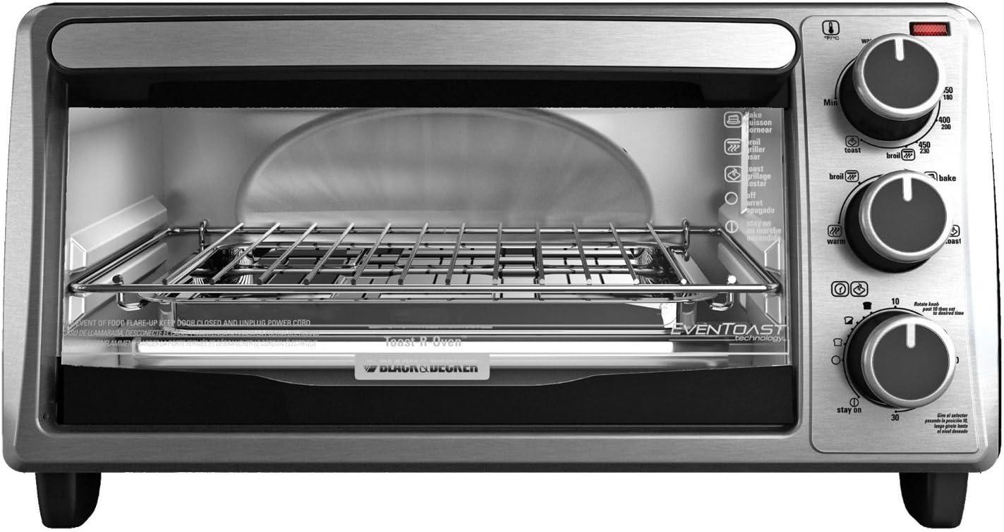 BLACK+DECKER Black+decker 4-slice Toaster Oven, 4 Cooking Functions