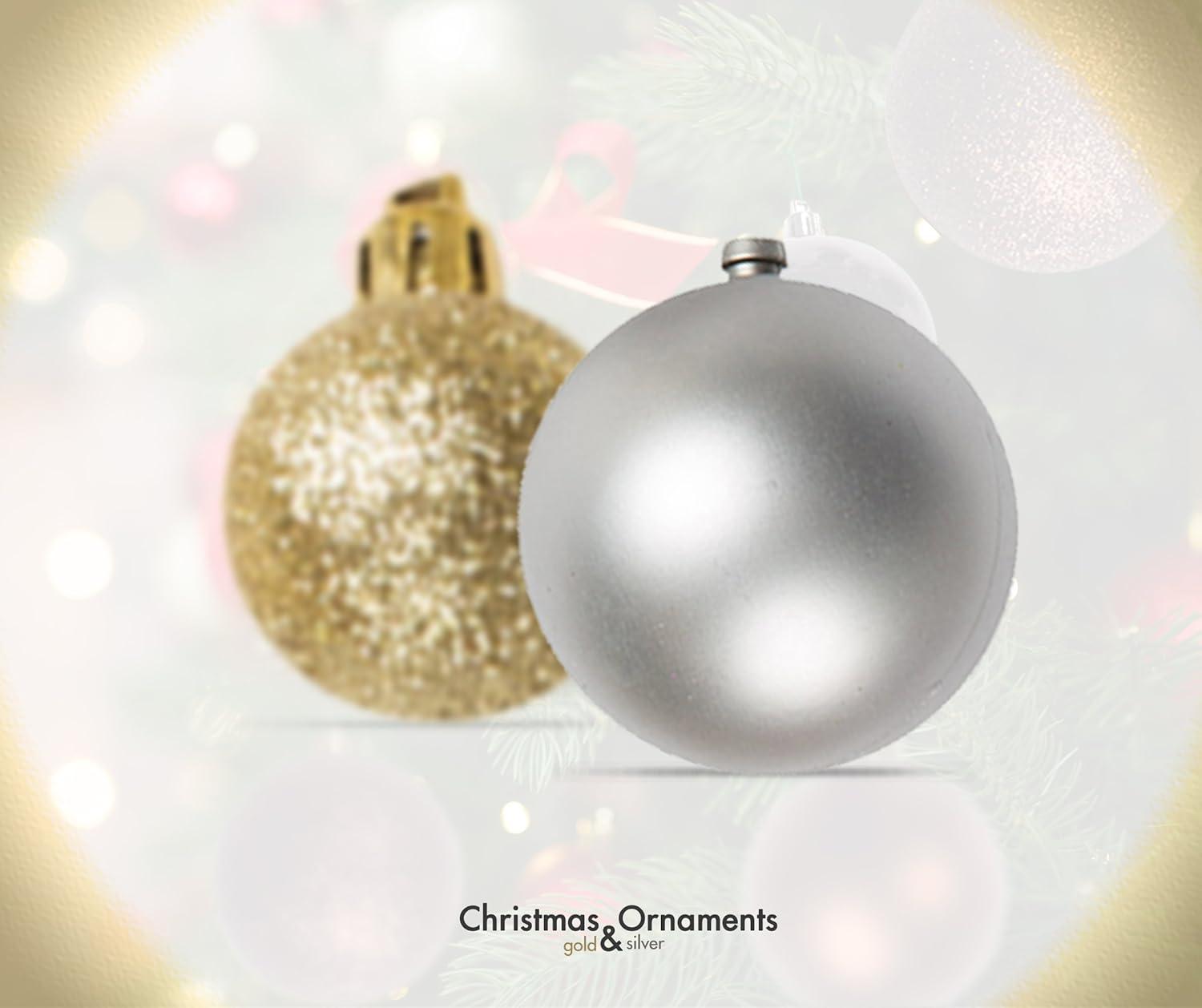 R N' Ds Shatterproof Christmas Ornament Balls - Gold and Silver - 100 Pack