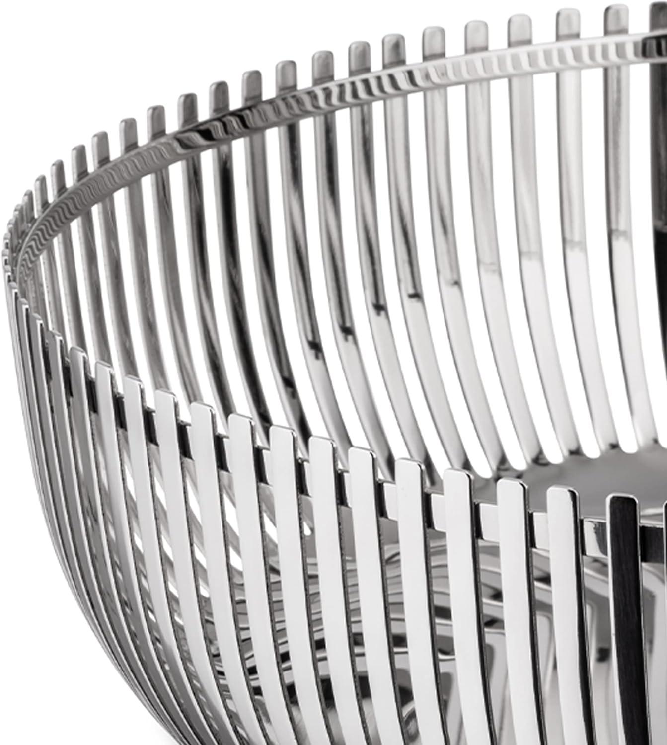 Alessi Round Basket, 23cm, Silver