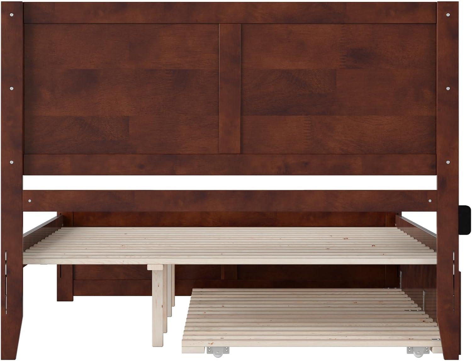AFI Canyon Walnut Solid Wood Platform Bed with Matching Footboard & Twin-XL Trundle, King