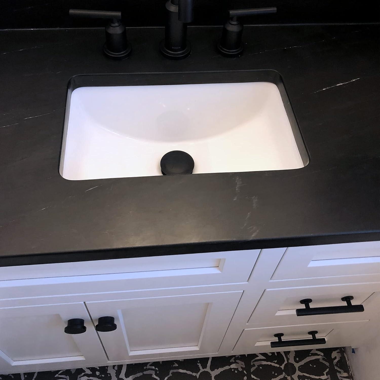 Nantucket Sinks Great Point 11.25'' Vitreous China Rectangular Bathroom Sink with Overflow