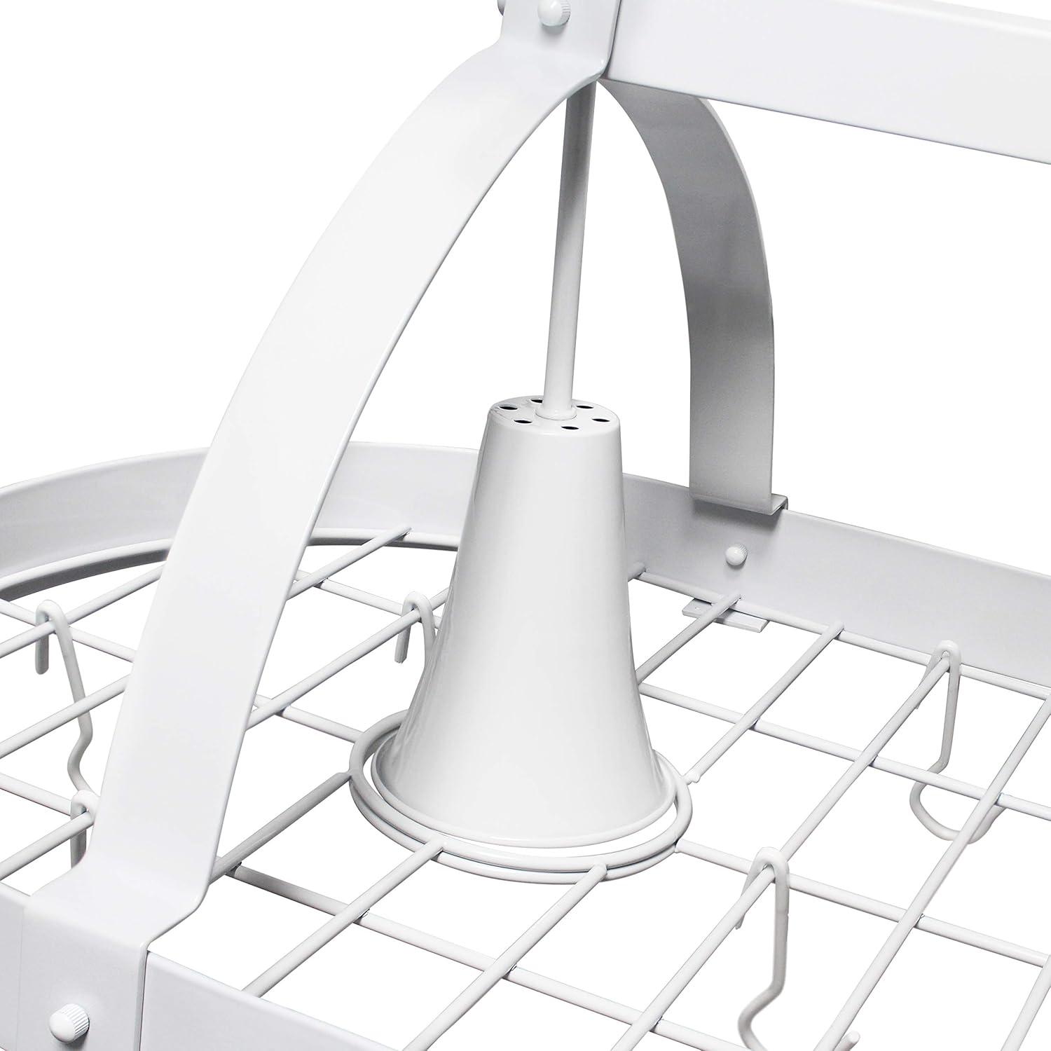 Elegant Designs 2-Light Kitchen Pot Rack with Downlights White