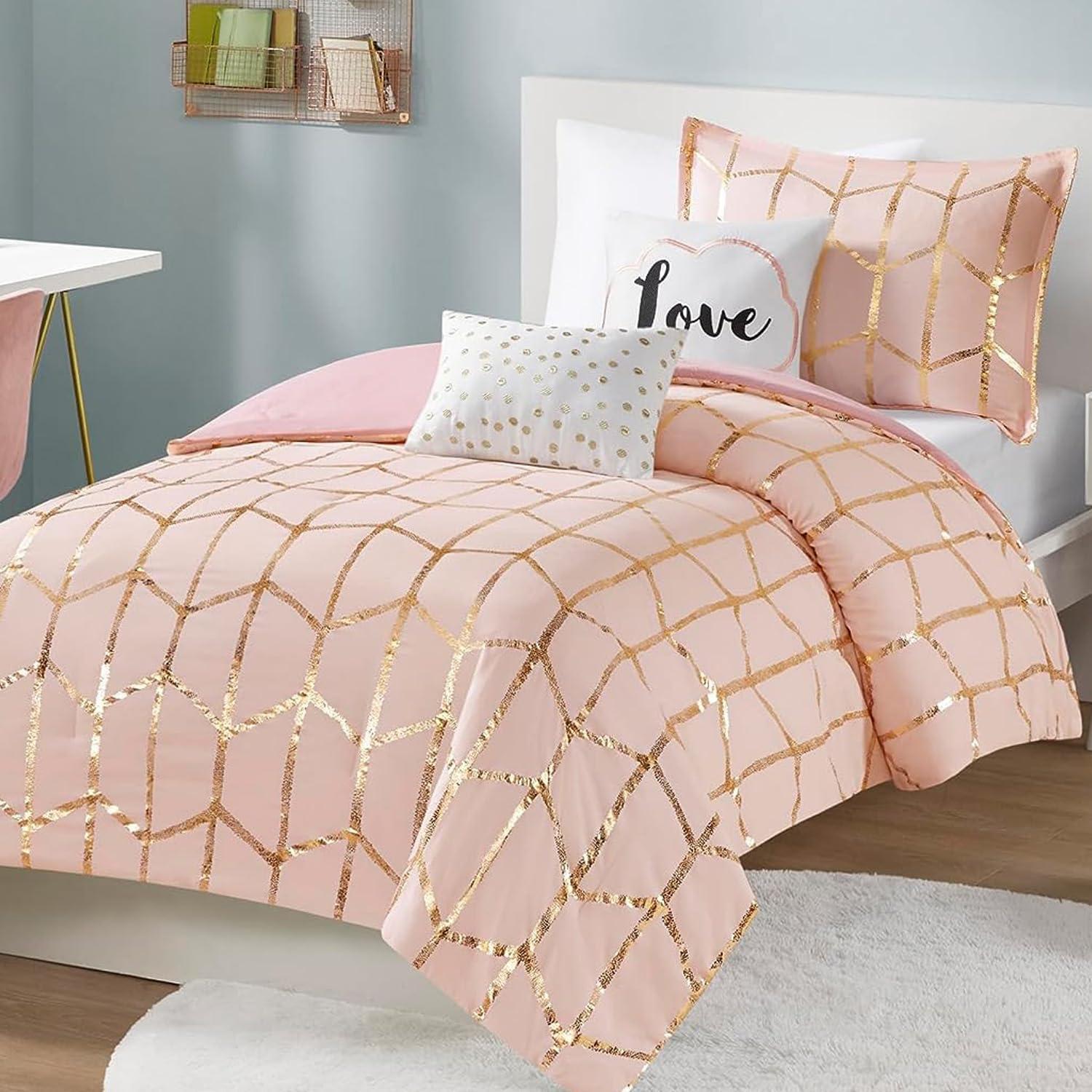 Arielle Metallic Printed Comforter Set