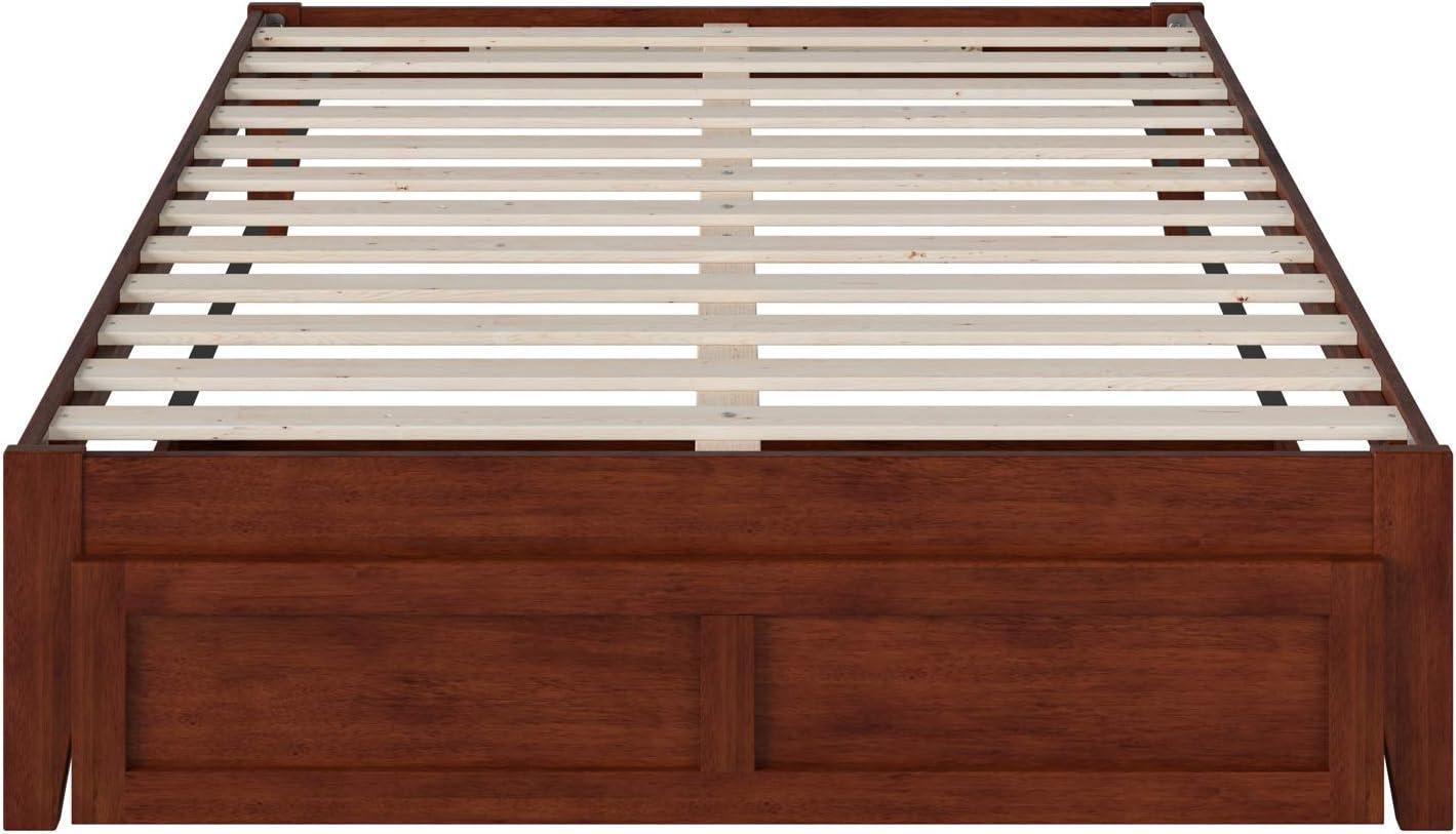 AFI Furnishings Colorado Full Bed with Foot Drawer and USB Turbo Charger in Walnut