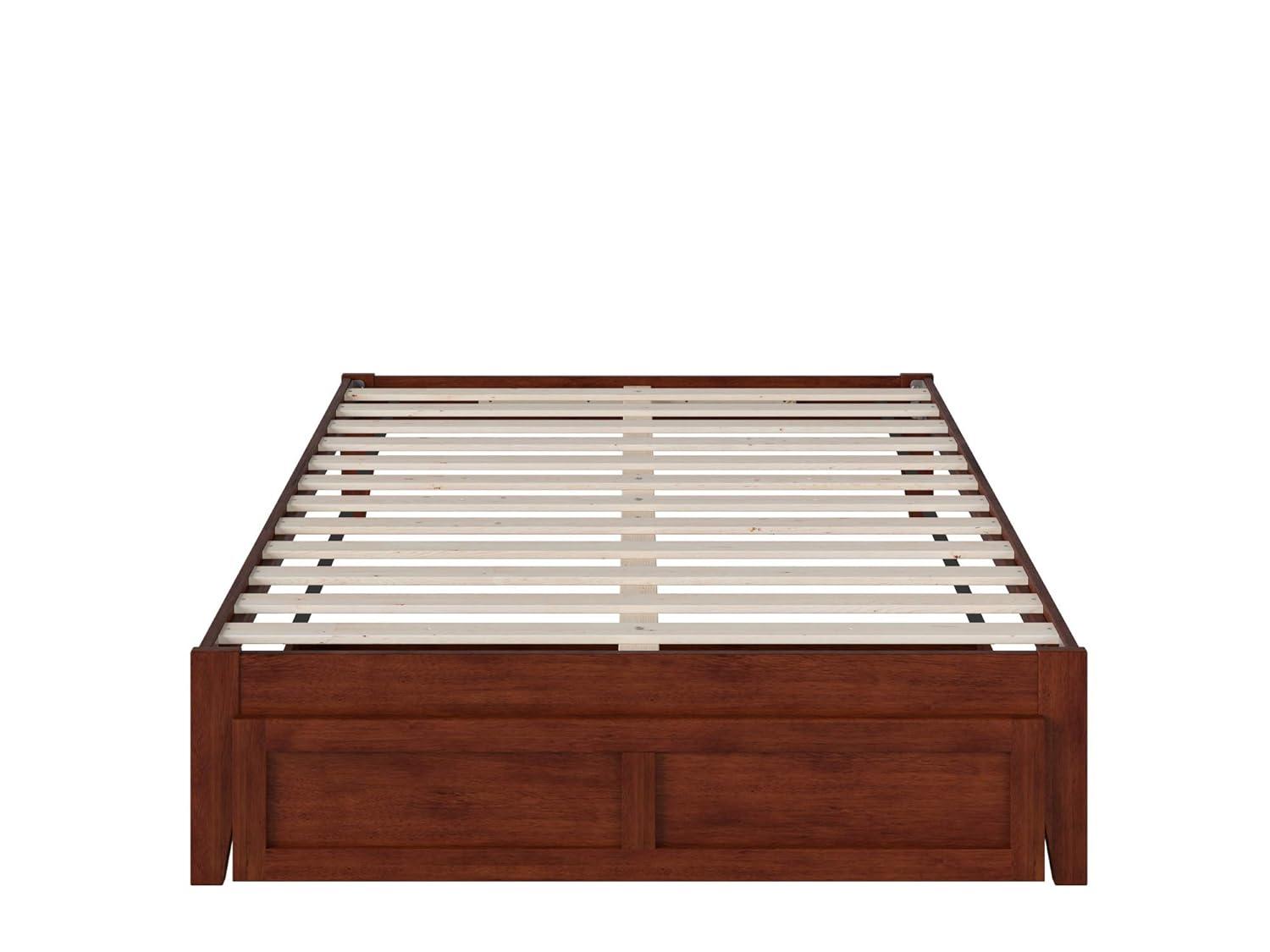 AFI Furnishings Colorado Full Bed with Foot Drawer and USB Turbo Charger in Walnut