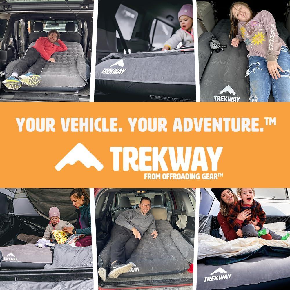 Offroading Gear SUV/Van Inflatable Air Mattress w/Side Chambers - Car Camping Bed - for 4Runner, Outback, Forester, Cherokee, RAV4, Blow Up Inflatable. from Trekway