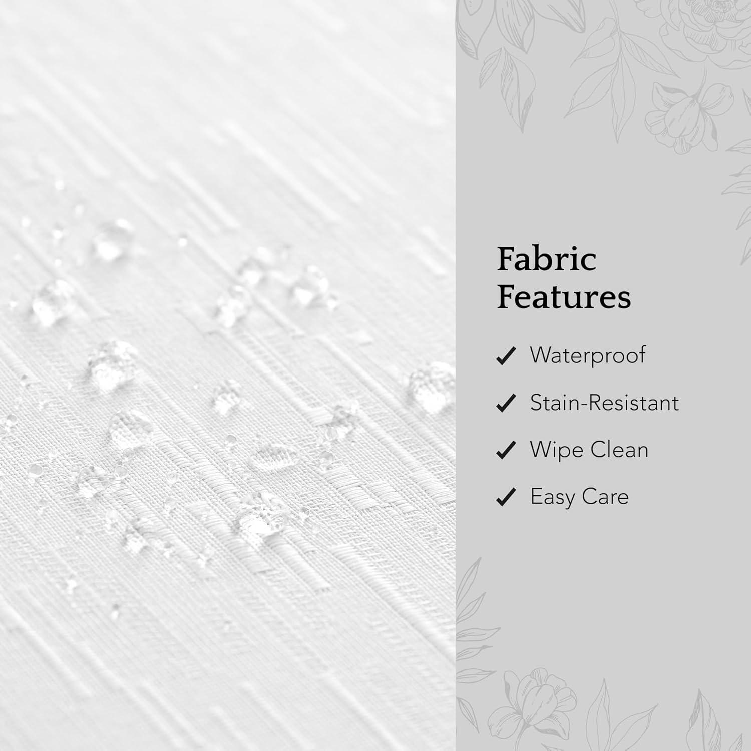 Continental Solid Texture Water and Stain Resistant Napkins, Set of 4 - 17" x 17" - White - Elrene Home Fashions