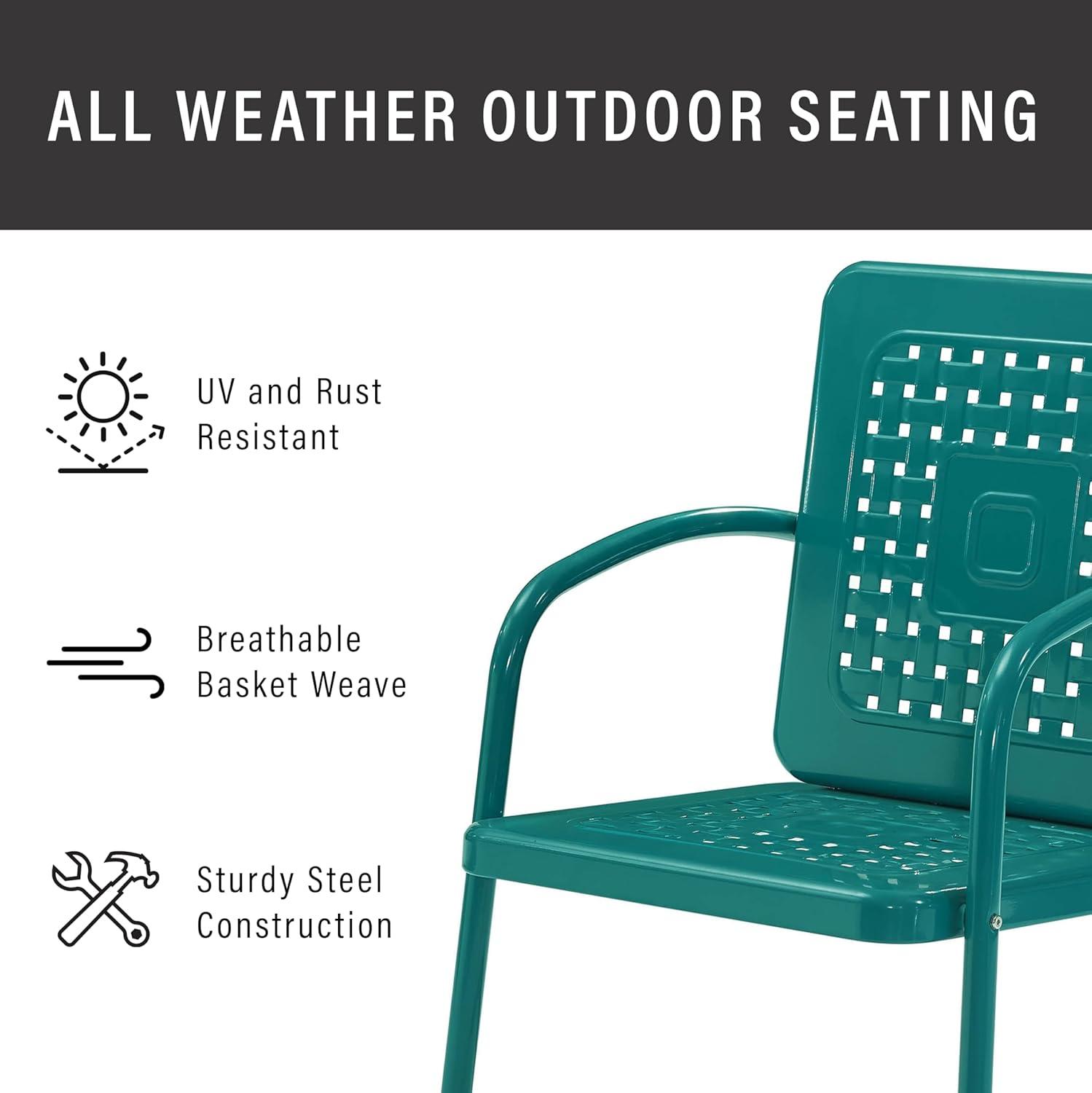Kutcher Powder Coated Steel Outdoor Lounge Chair
