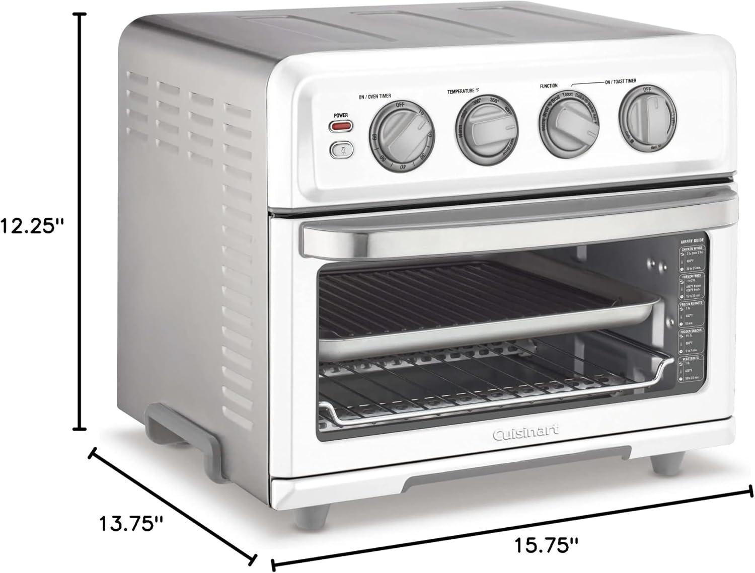 White Air Fryer Toaster Oven with Grill and Convection