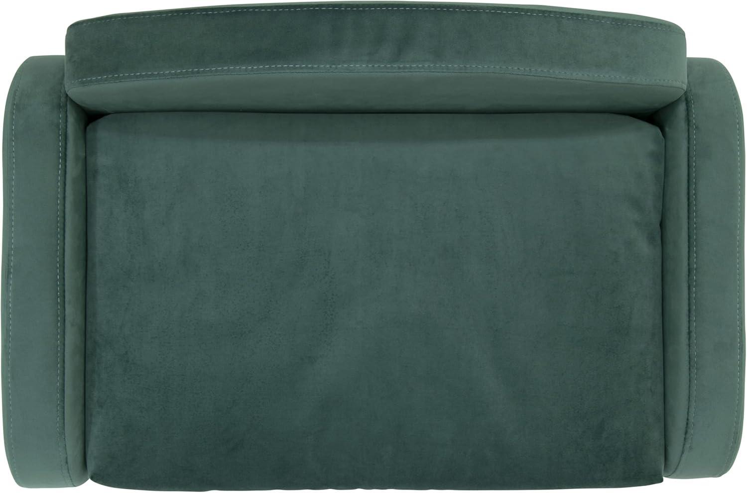 Paws & Purrs Modern Pet Sofa 31.5" Wide Low Back Lounging Bed with Removable Mattress Cover in Espresso / Teal - 61014