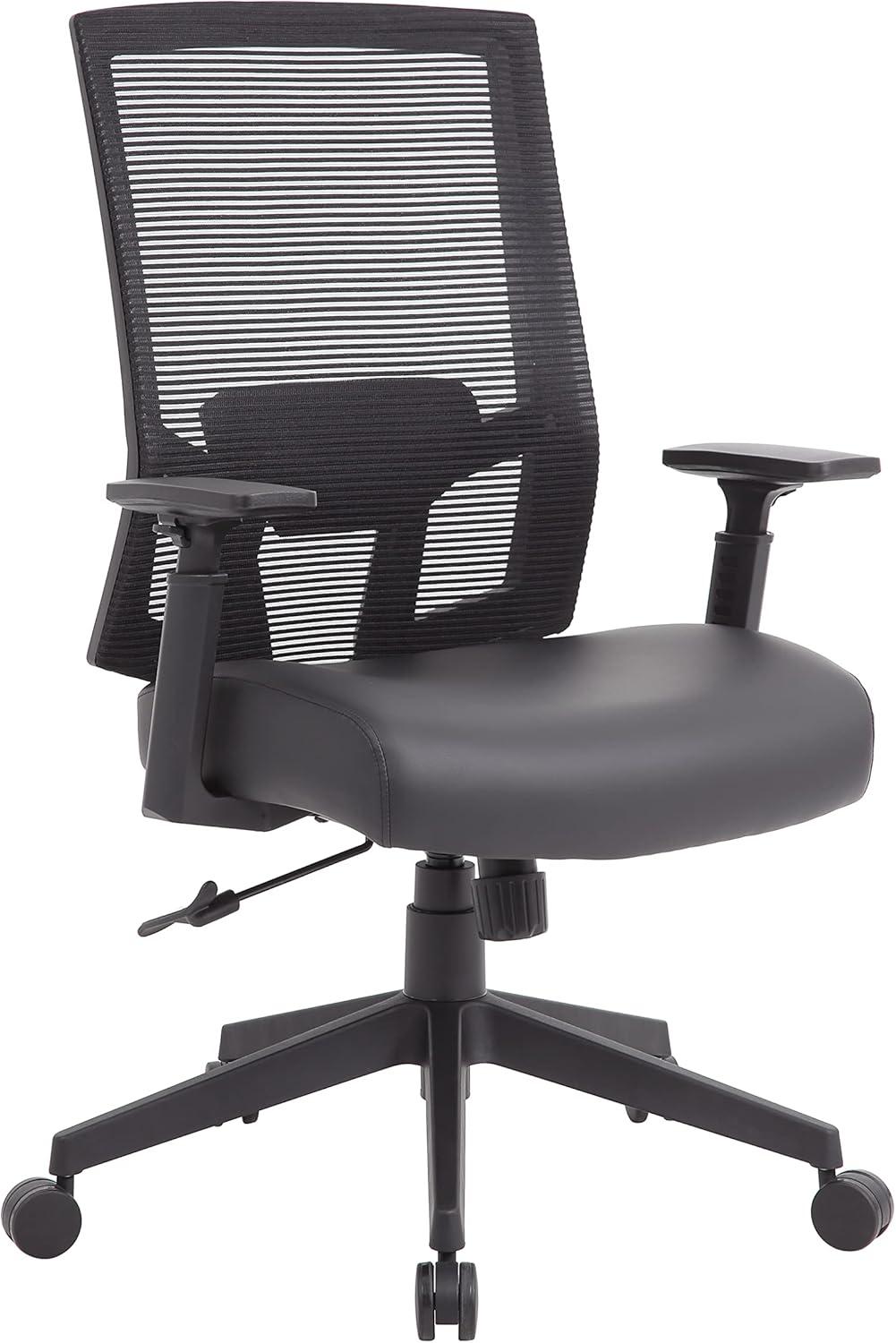 Black High Back Mesh and Vinyl Adjustable Task Chair