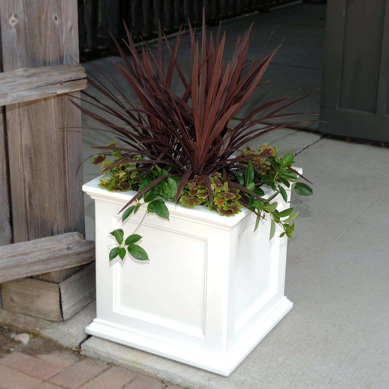 MAYNE 5825W Fairfield 20x20 Patio Planter- White-