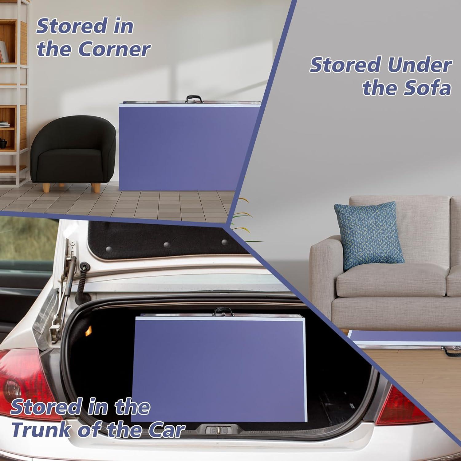 Foldable Blue Aluminum 8ft Table Tennis Set with Net