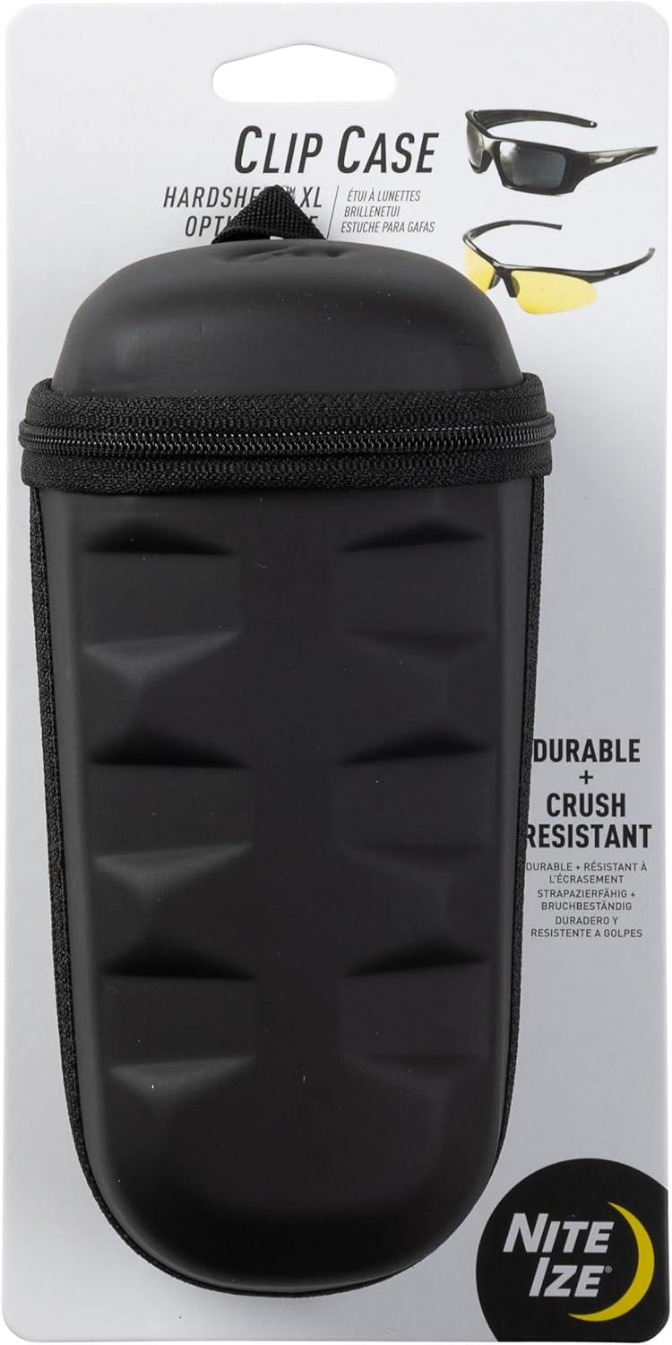 Black Hardshell XL Optics Case with Clip and Microfiber Lining