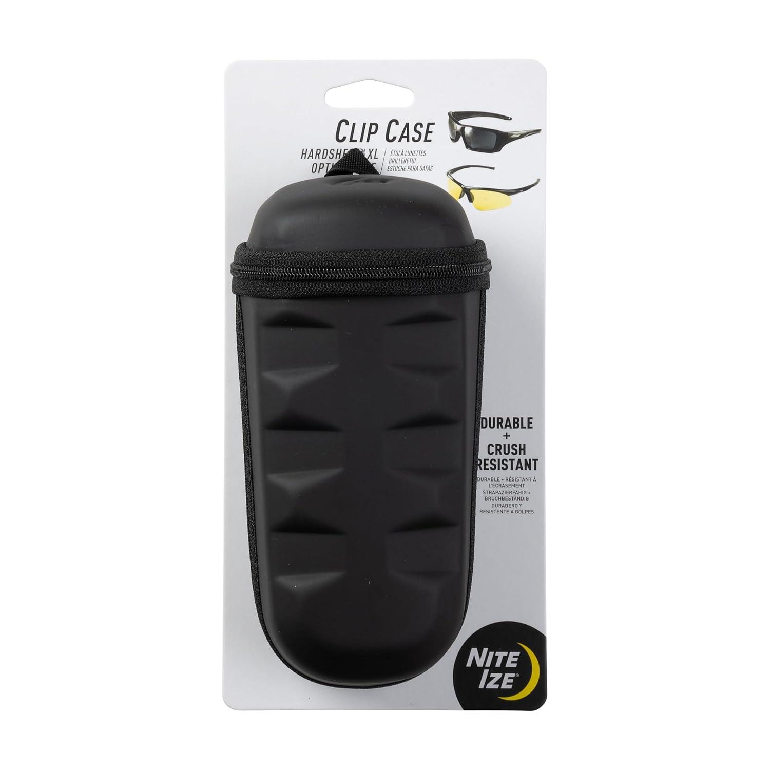 Black Hardshell XL Optics Case with Clip and Microfiber Lining