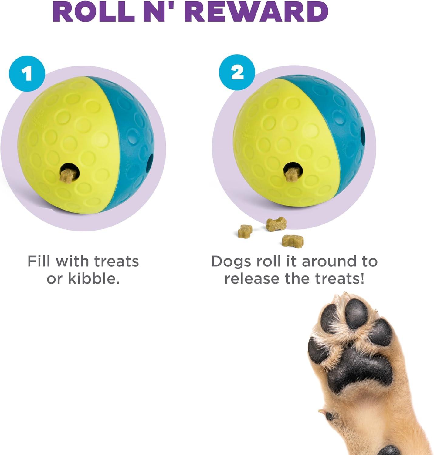 Nina Ottosson by Outward Hound Treat Tumble Interactive Puzzle Dog Toy, Blue, Small