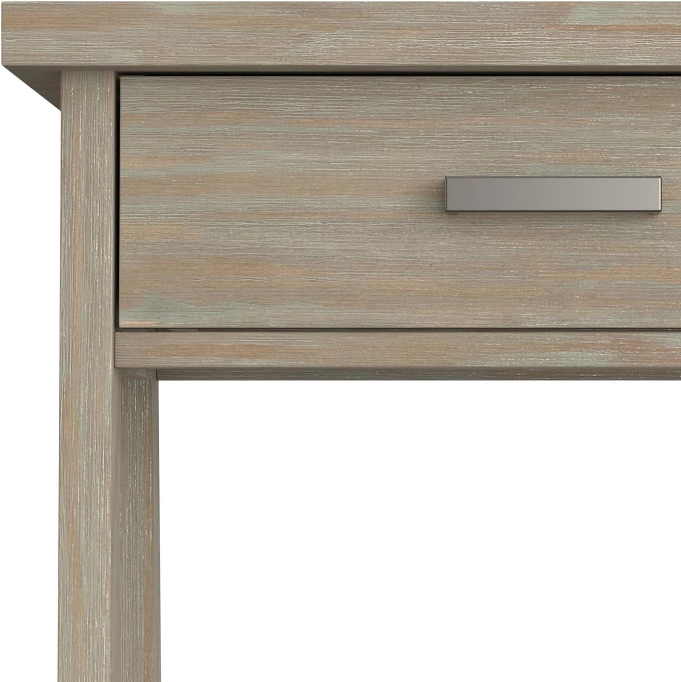 Sawhorse Solid Pine 24" Distressed Grey Modern Industrial Nightstand