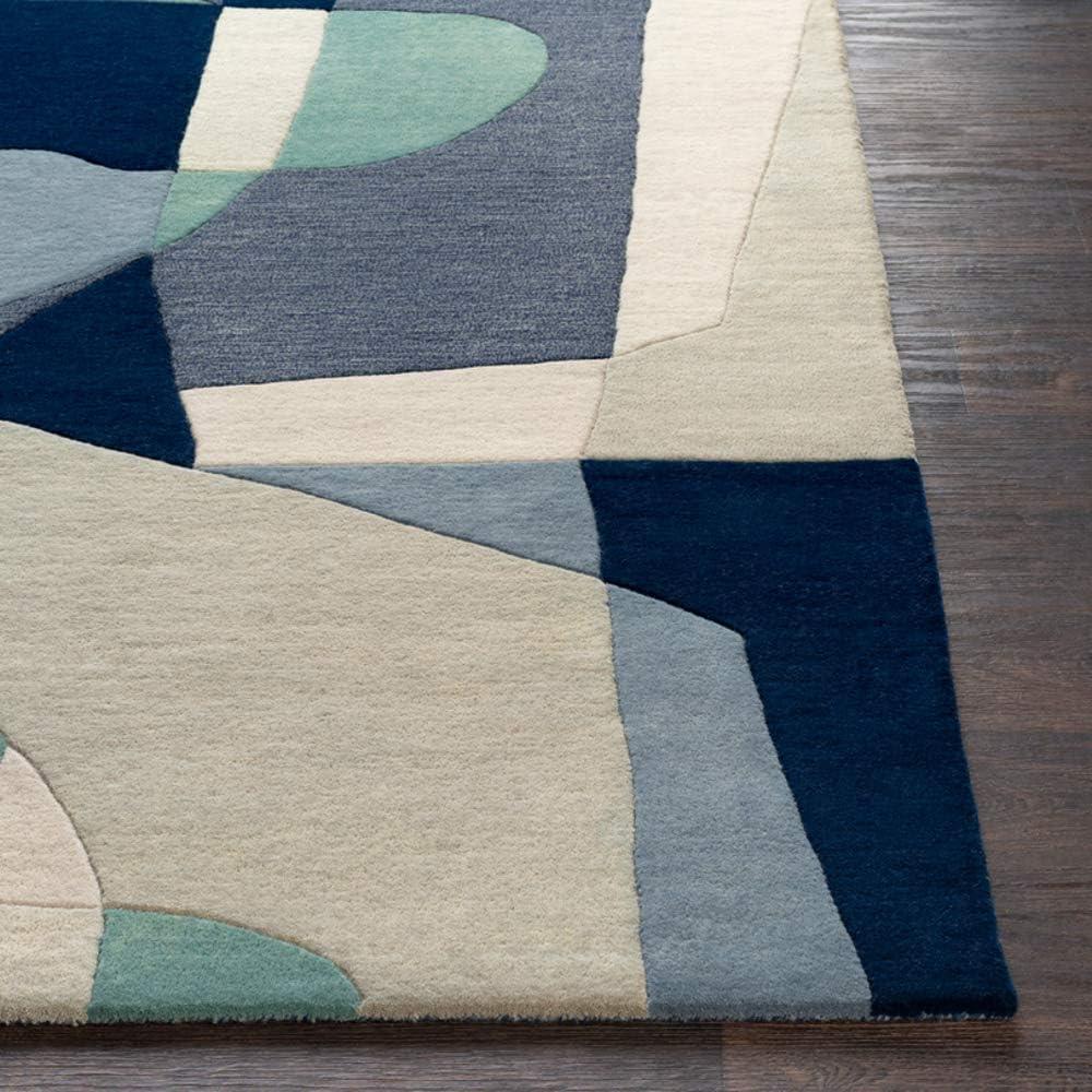 Gaye Wool Teal/Navy/Beige Rug