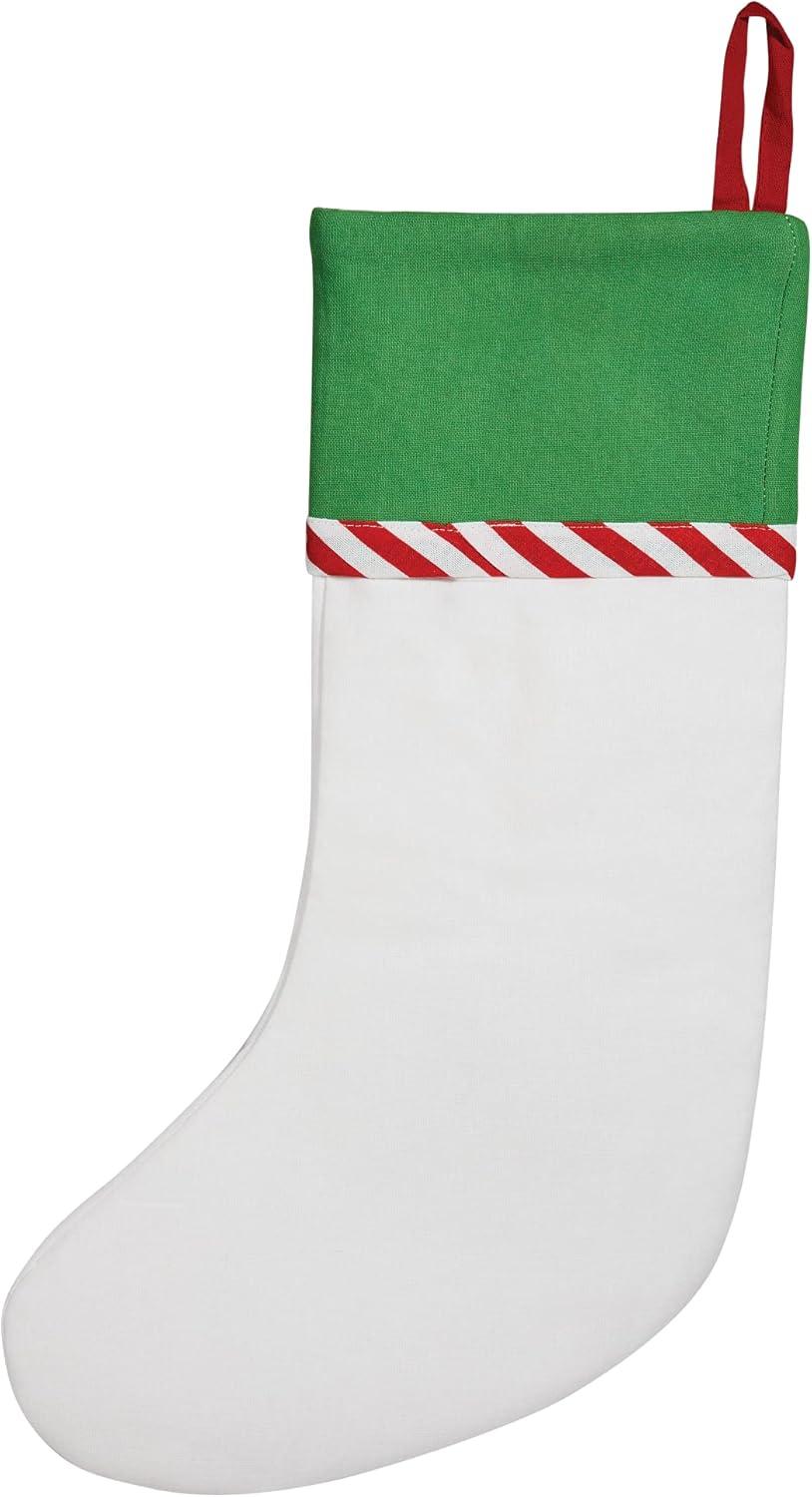 Grinch with a Present 20" Appliqué Christmas Stocking