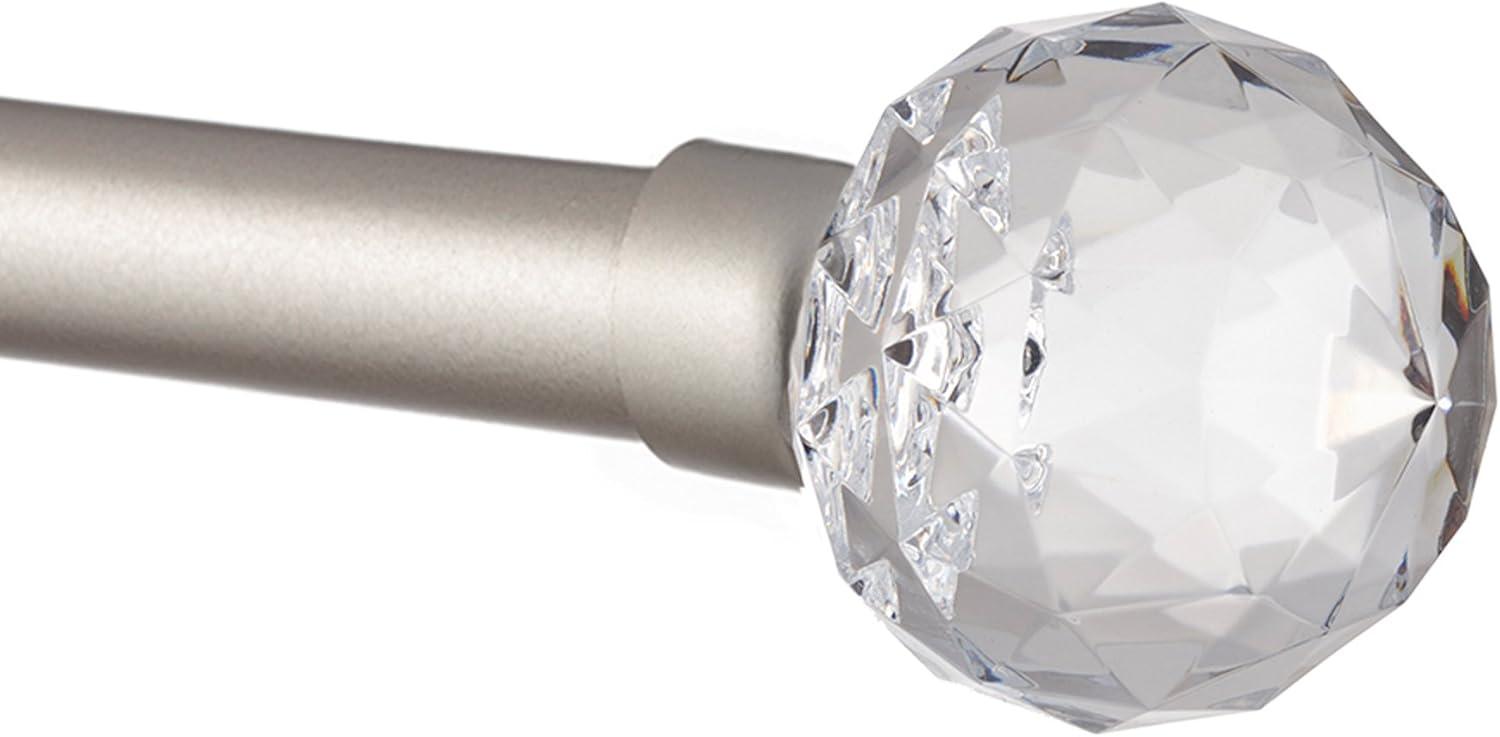 Amalgamated Textiles EXCLUSIVE HOME Crystal Ball 1" Curtain Rod and Finial Set
