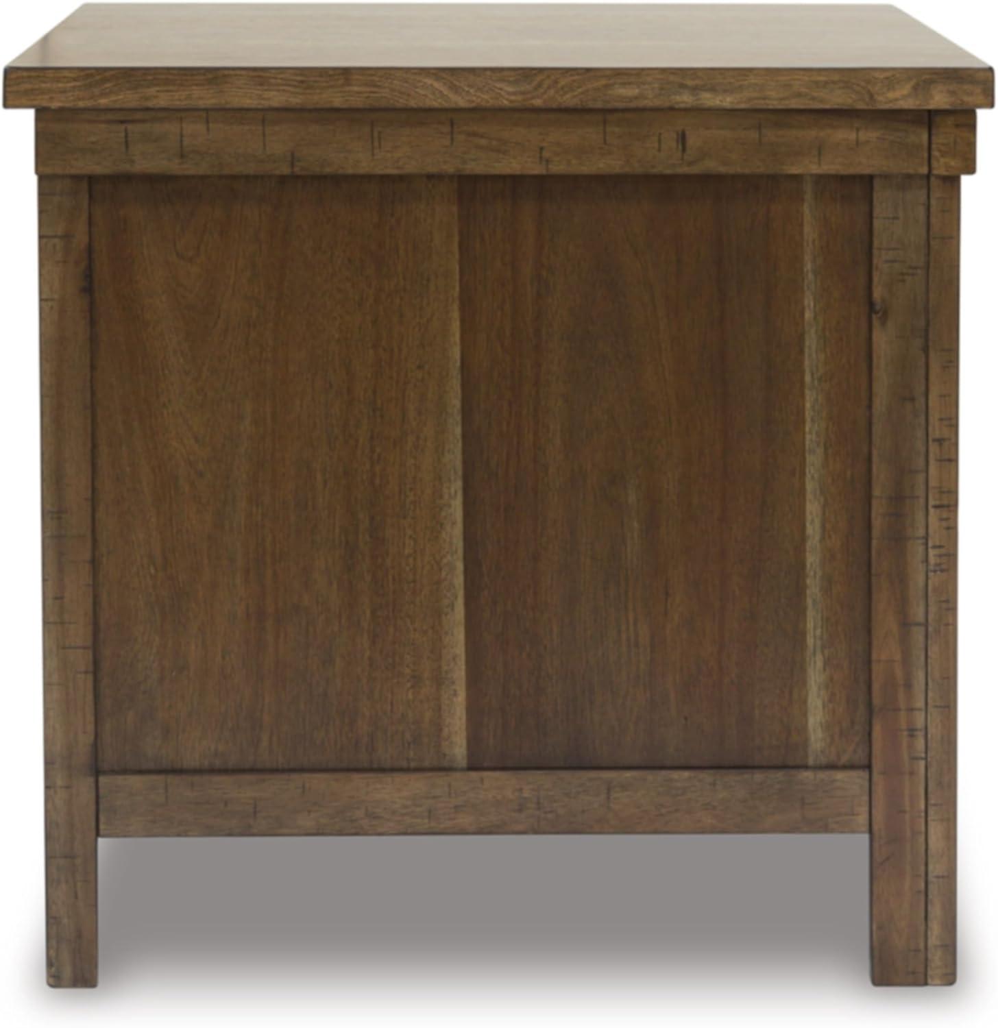Signature Design by Ashley Casual Moriville End Table, Grayish Brown
