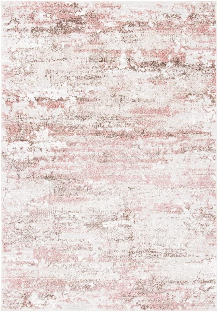 SAFAVIEH Meadow Beulah Abstract Area Rug, Beige/Pink, 6' x 9'