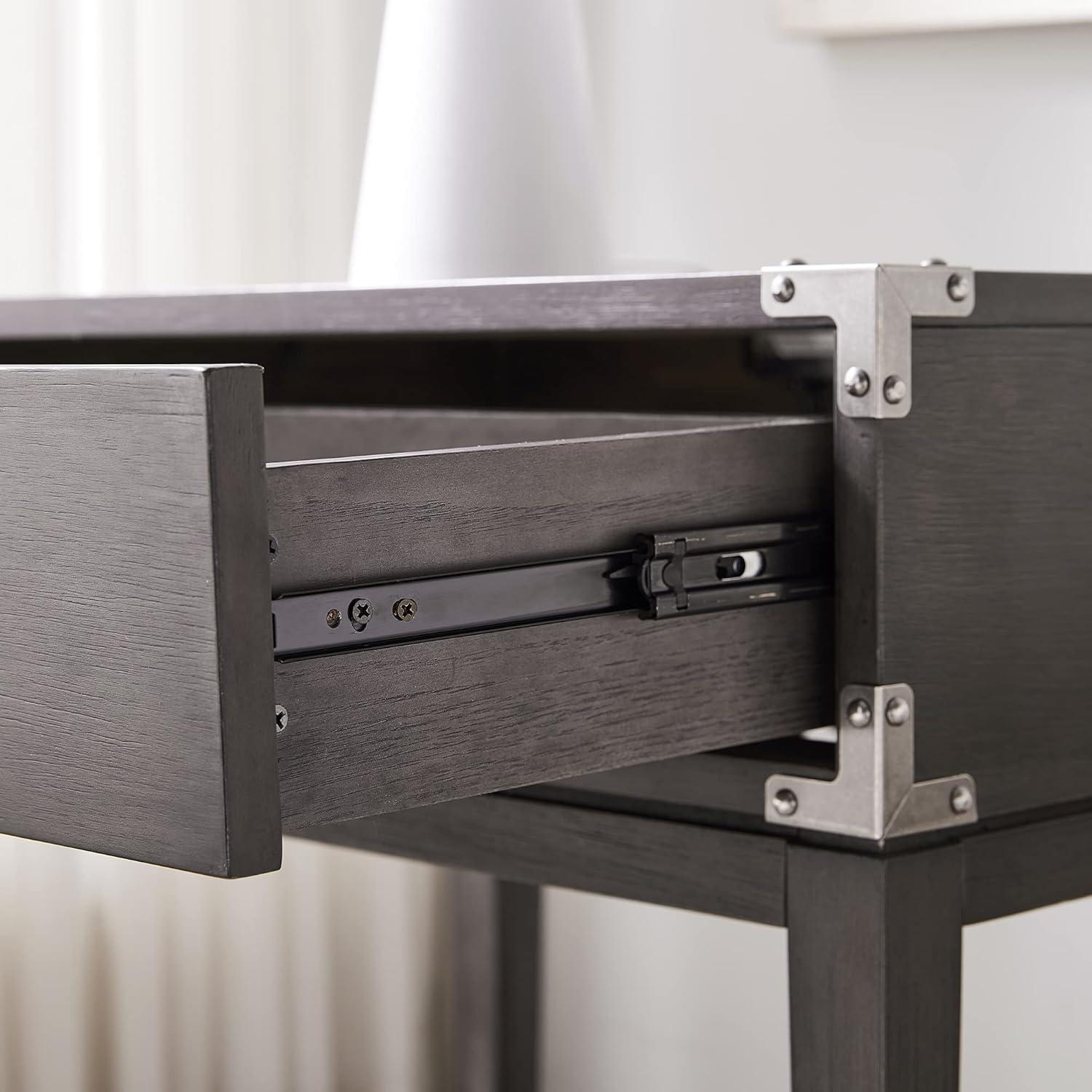 Red Barrel Studio® Beckett Solid + Manufactured Wood Side Table in Anthracite & Reviews | Wayfair