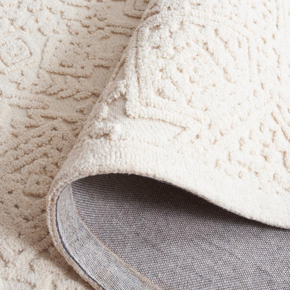 Textural TXT107 Hand Tufted Indoor Area Rug - Ivory - 8'x10' - Safavieh