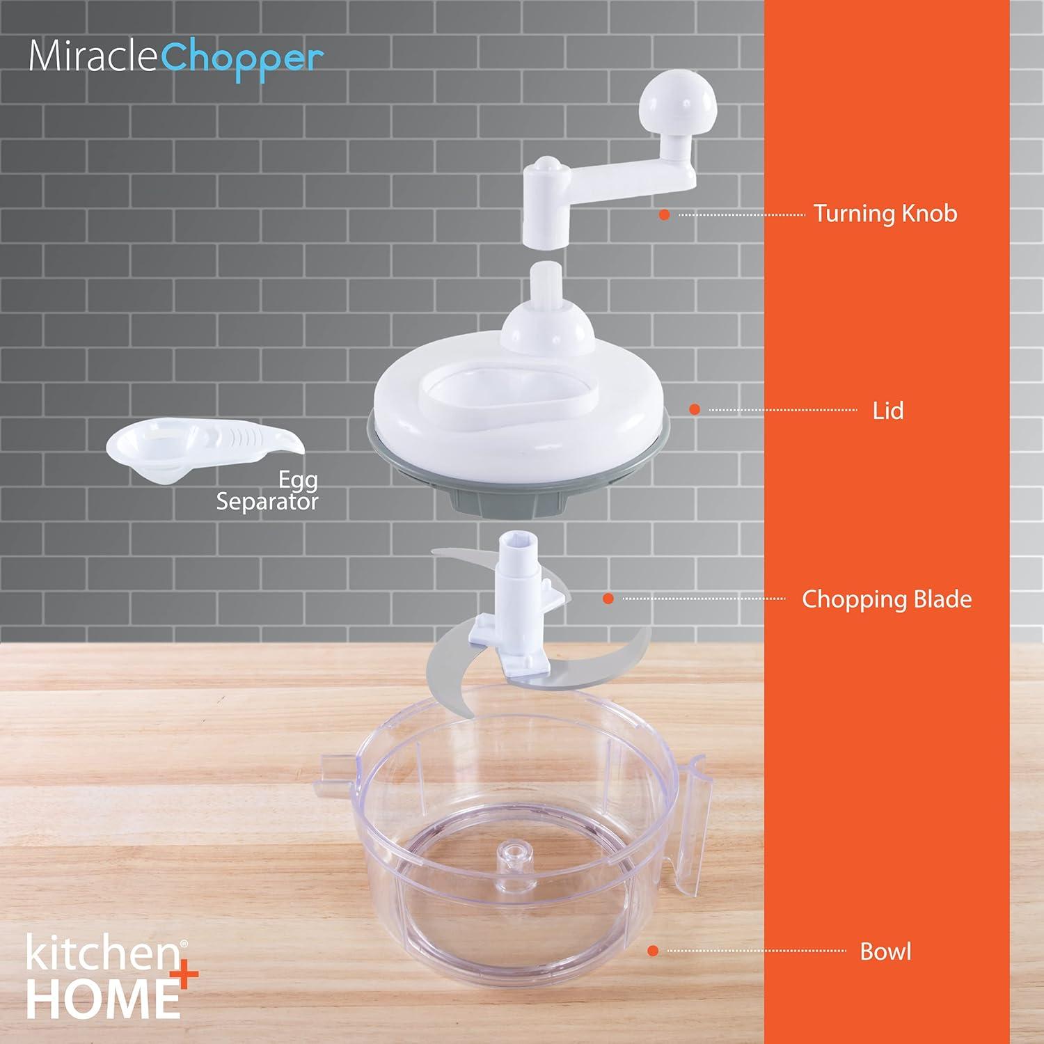 Miracle Chopper - 5 in 1 Manual Food Processor, Salsa Maker, Blender, Slicer, Shredder and Julienne