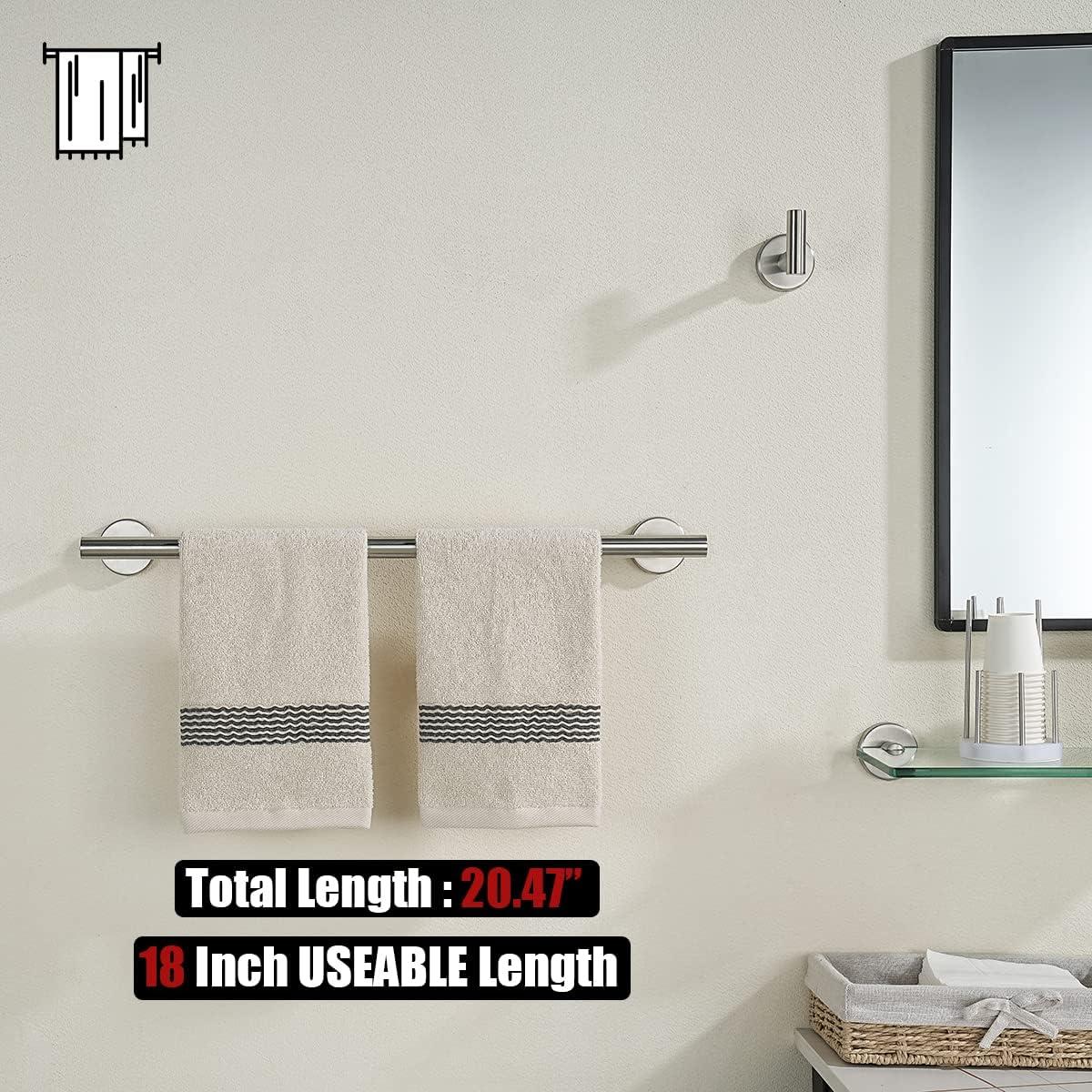 Brushed Stainless Steel 18-Inch Wall Mounted Towel Bar